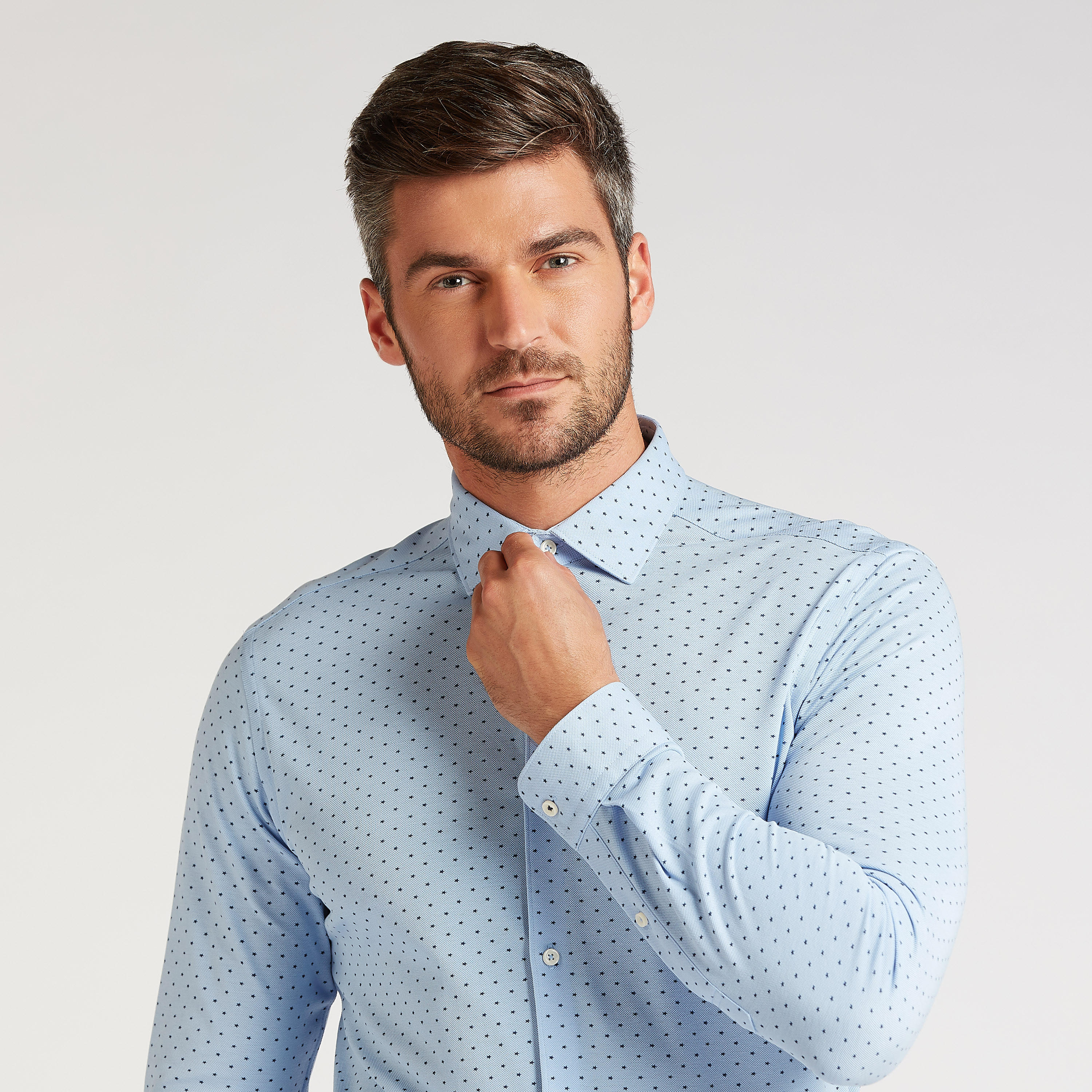 Printed Formal Shirt with Long Sleeves and Spread Collar-men-clothing-shirts-image-3