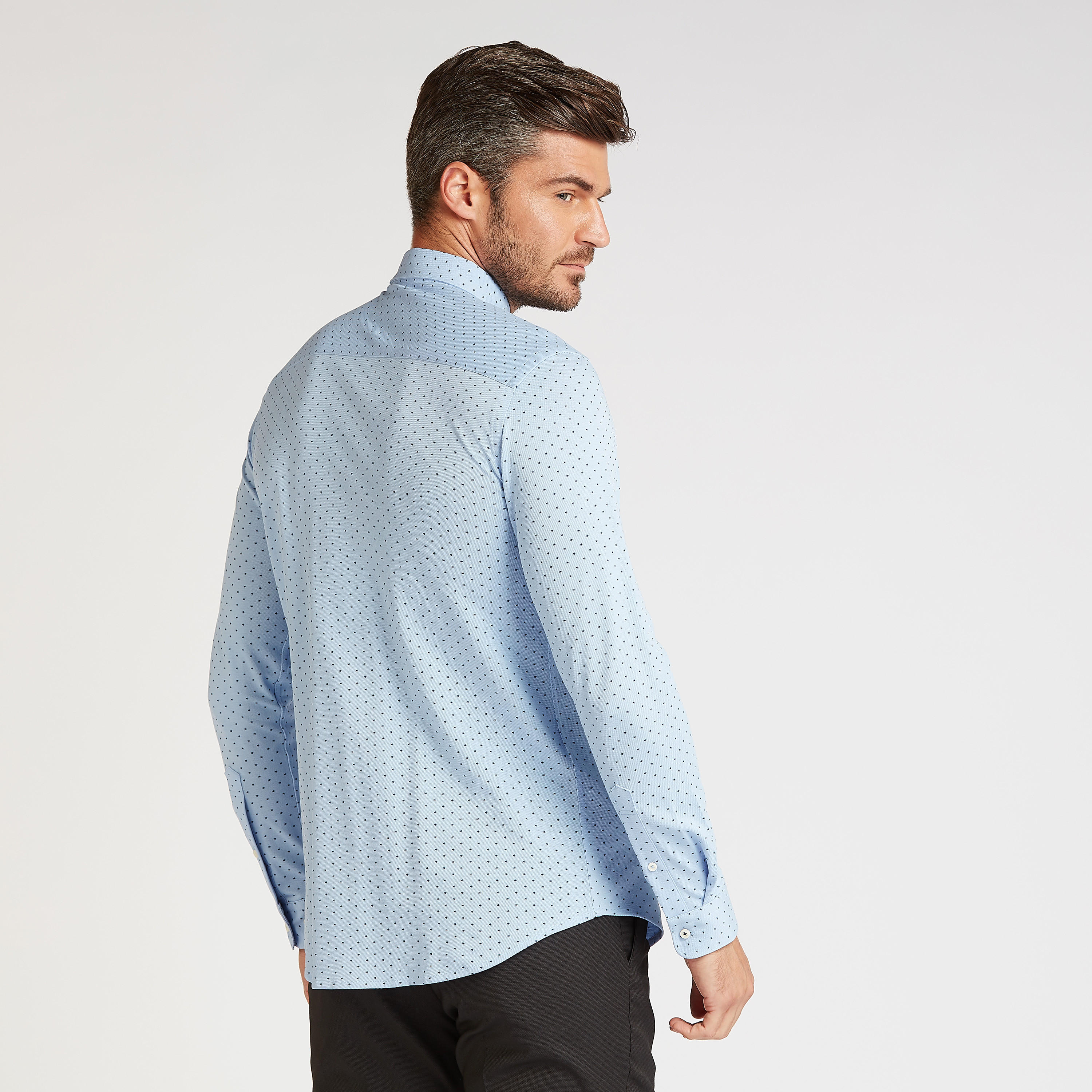 Printed Formal Shirt with Long Sleeves and Spread Collar-men-clothing-shirts-image-4