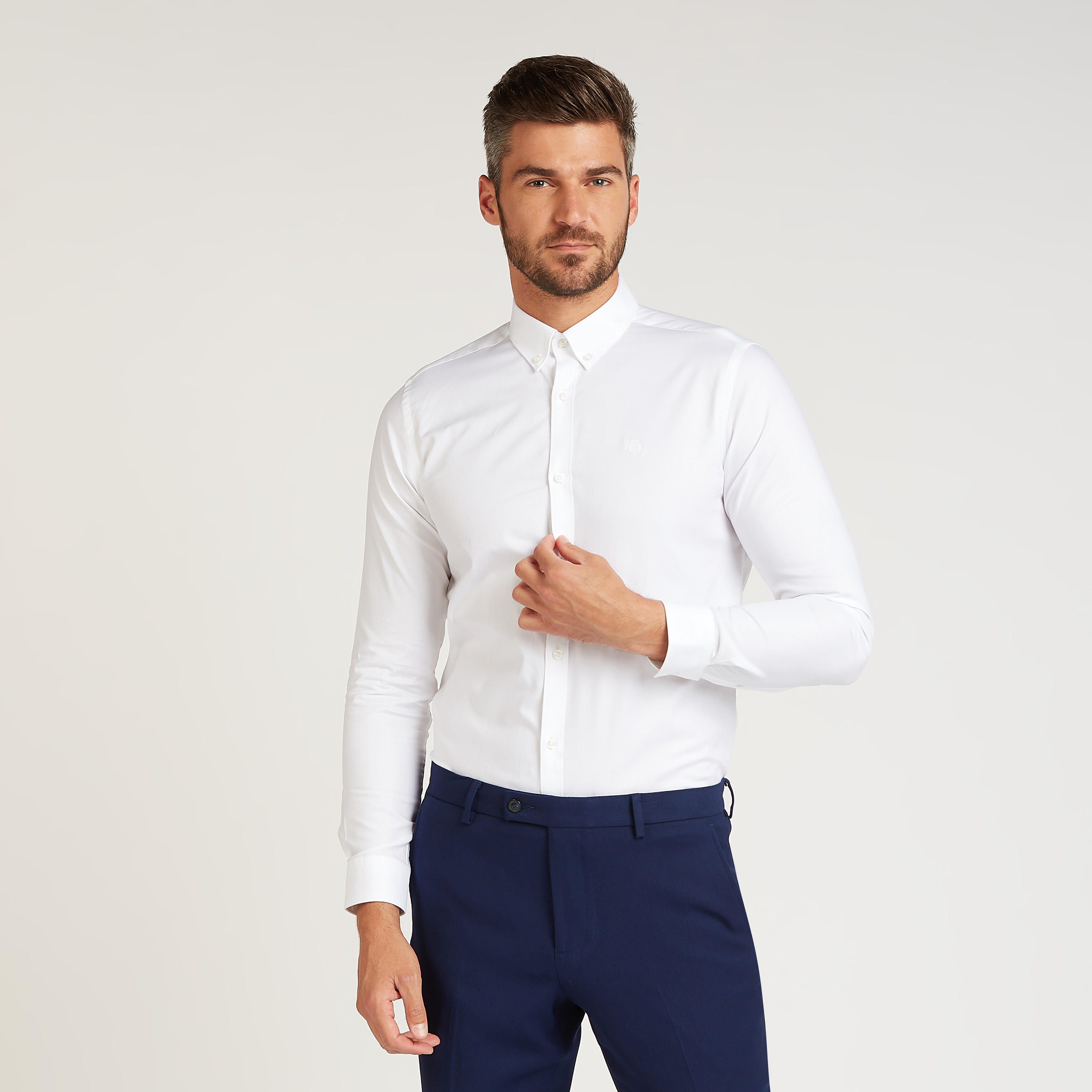 قميص رسمي سادة بياقة عاديّة وأكمام طويلة-men-clothing-shirts-image-6