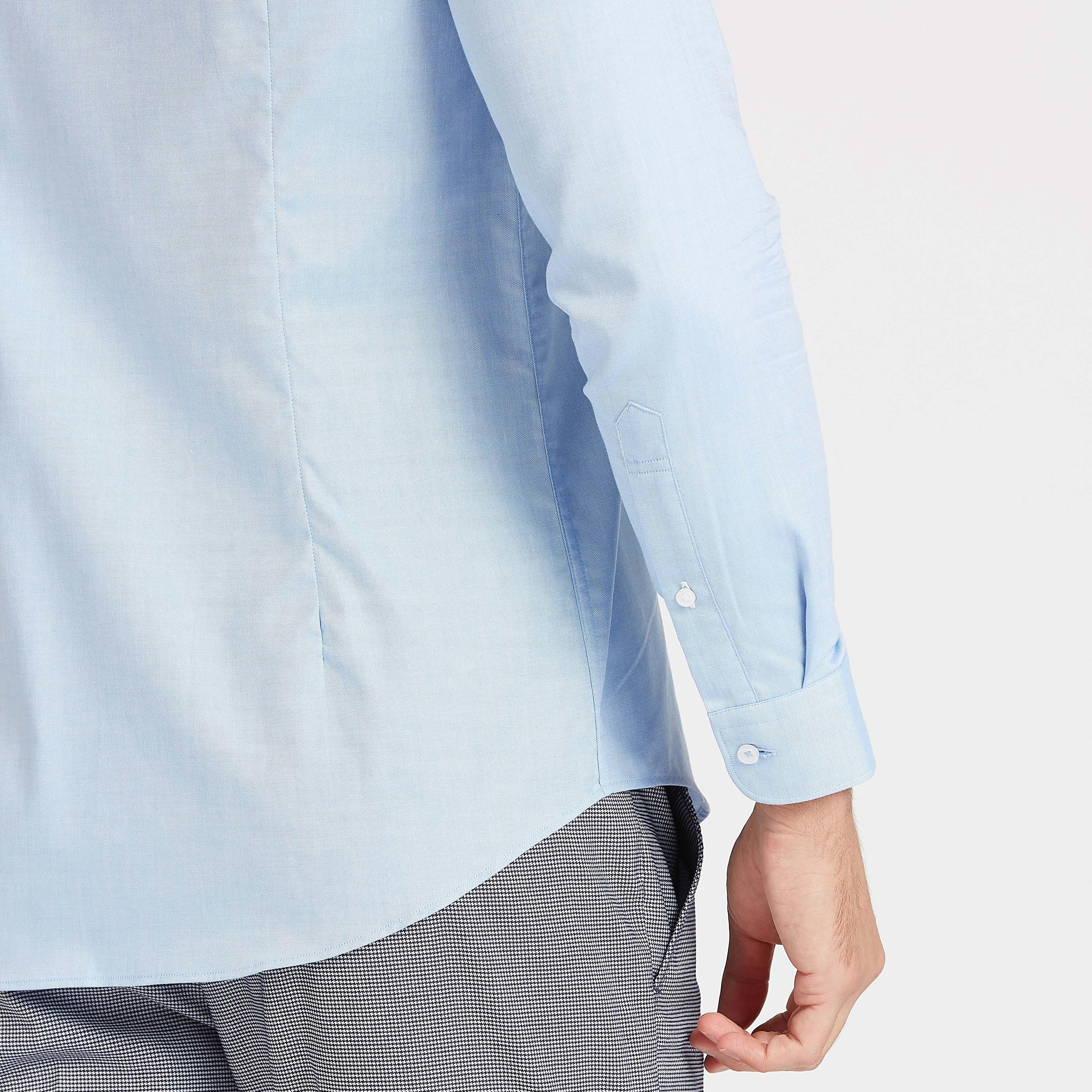 Solid Formal Shirt with Long Sleeves and Spread Collar-men-clothing-shirts-image-5