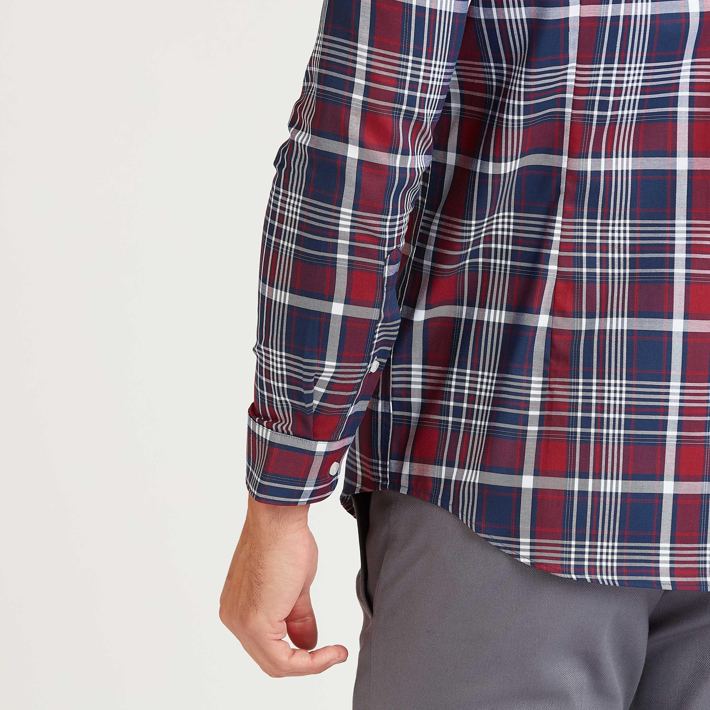قميص رسمي كاروهات بأكمام طويلة وياقة عادية-men-clothing-shirts-image-5