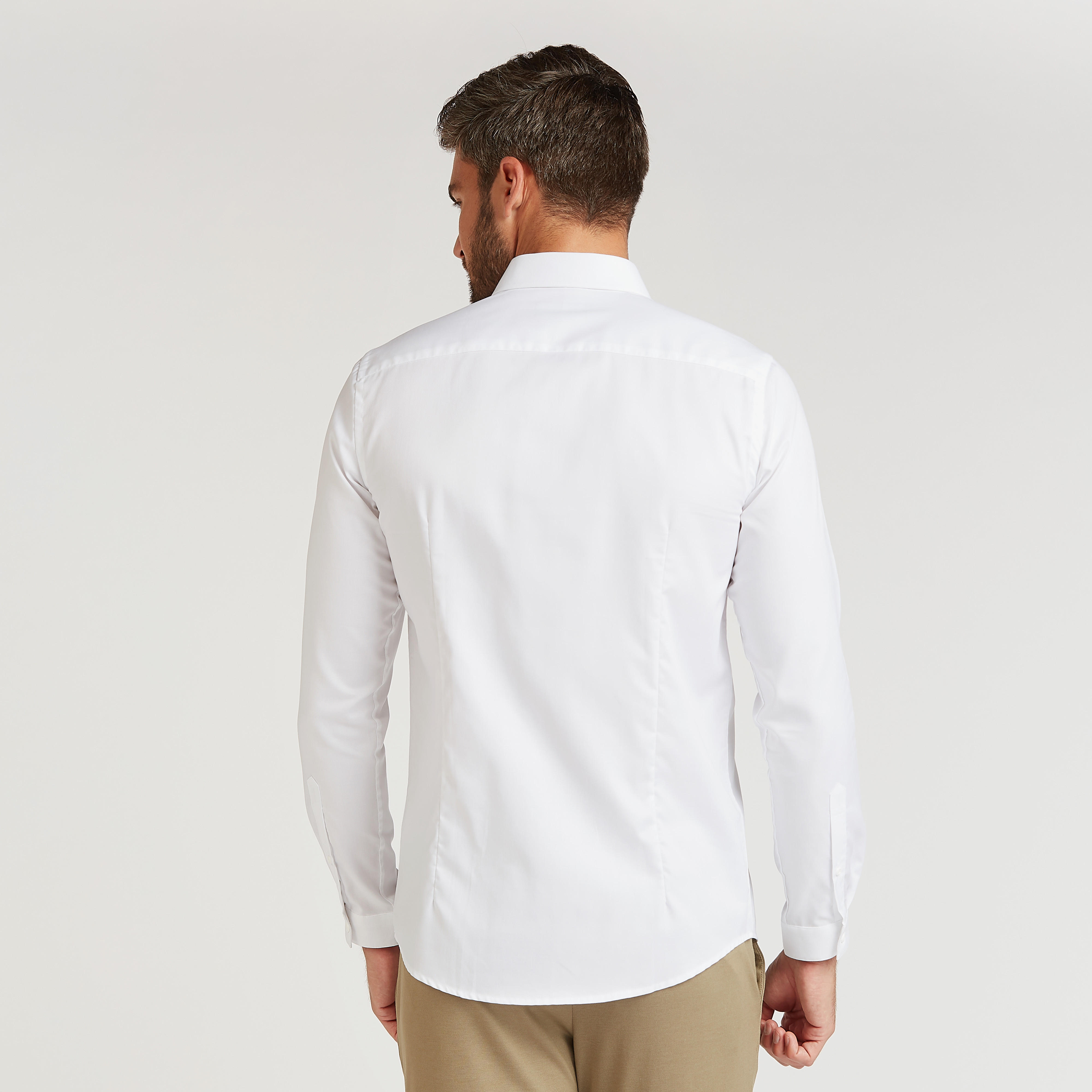 Solid Formal Shirt with Long Sleeves and Concealed Placket-men-clothing-shirts-image-4