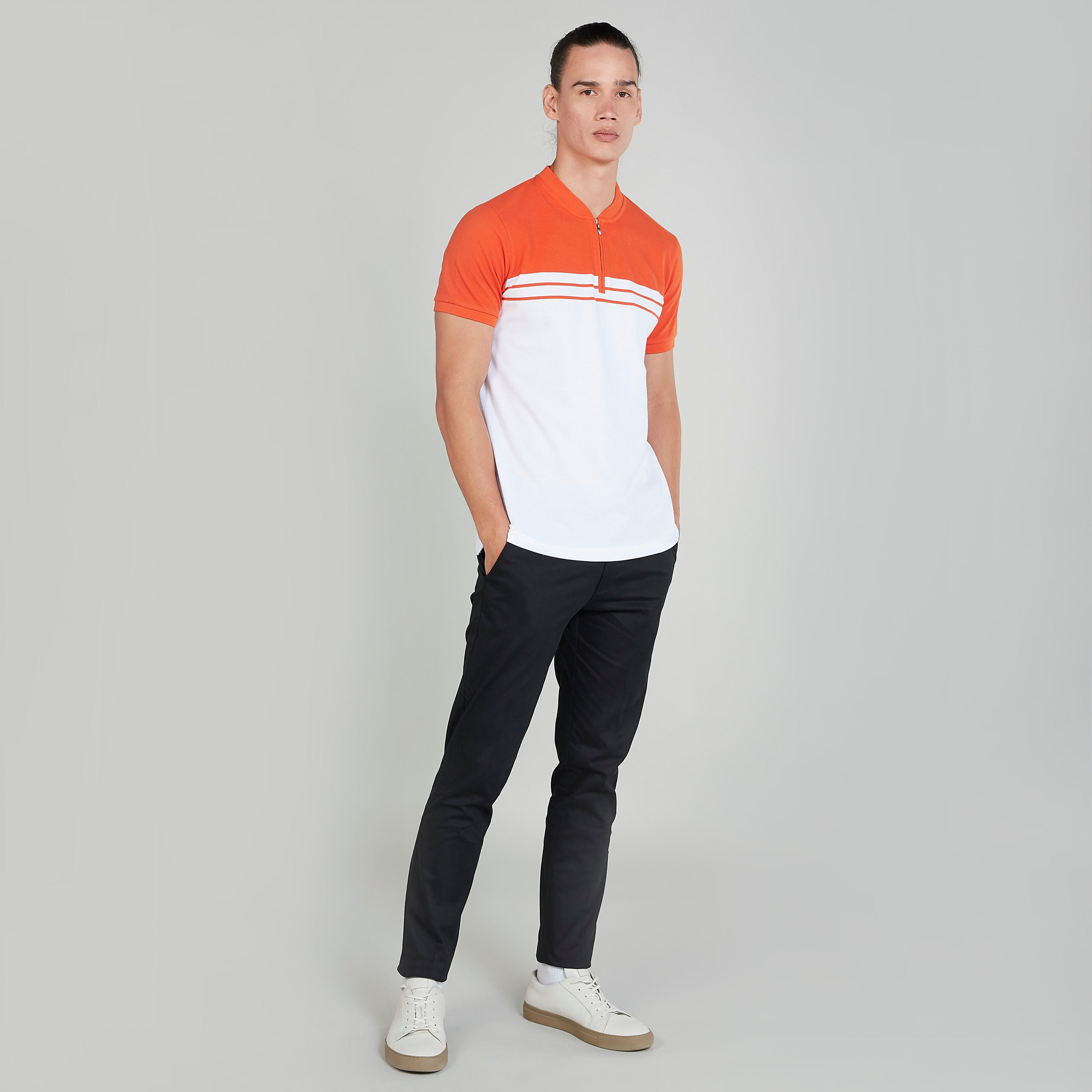 Slim Fit Full Length Solid Mid-Rise Formal Trousers with Pocket Detail-men-clothing-bottoms-trousersandchinos-trousers-image-2