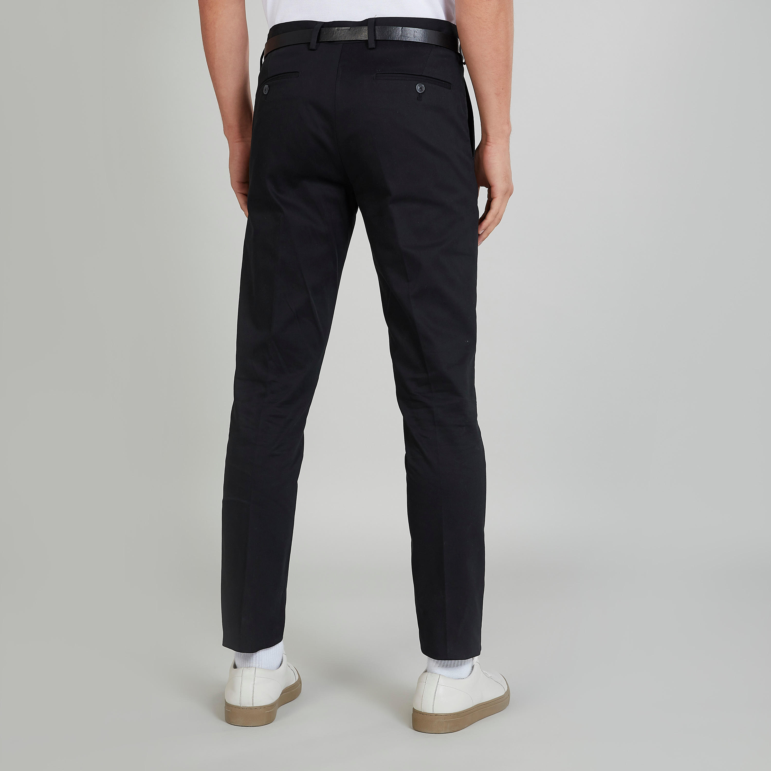 Slim Fit Full Length Solid Mid-Rise Formal Trousers with Pocket Detail-men-clothing-bottoms-trousersandchinos-trousers-image-4