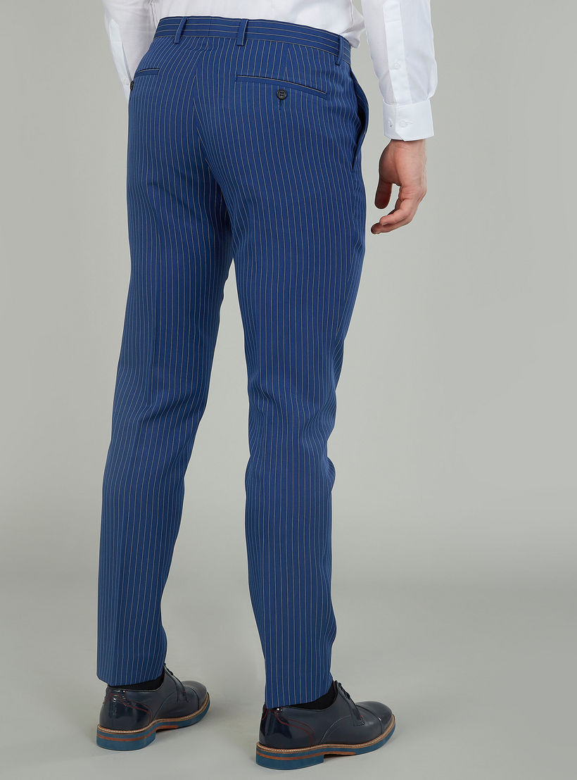 بنطلون مخطّط سليم بخصر متوسط الارتفاع وعراوي وجيوب-men-clothing-bottoms-trousersandchinos-trousers-image-4