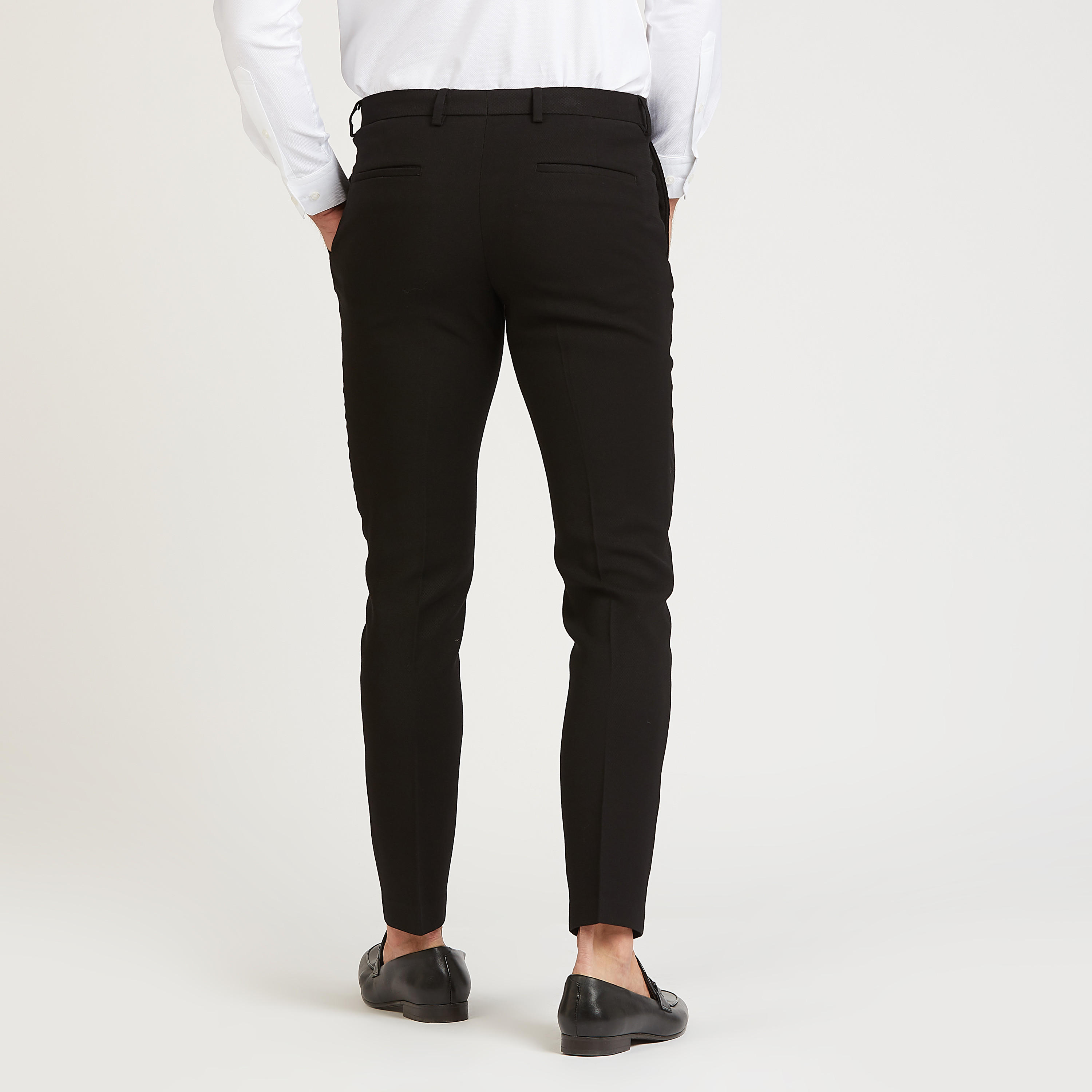بنطلون طويل بارز الملمس بخصر متوسط الارتفاع وجيوب-men-clothing-bottoms-trousersandchinos-trousers-image-4