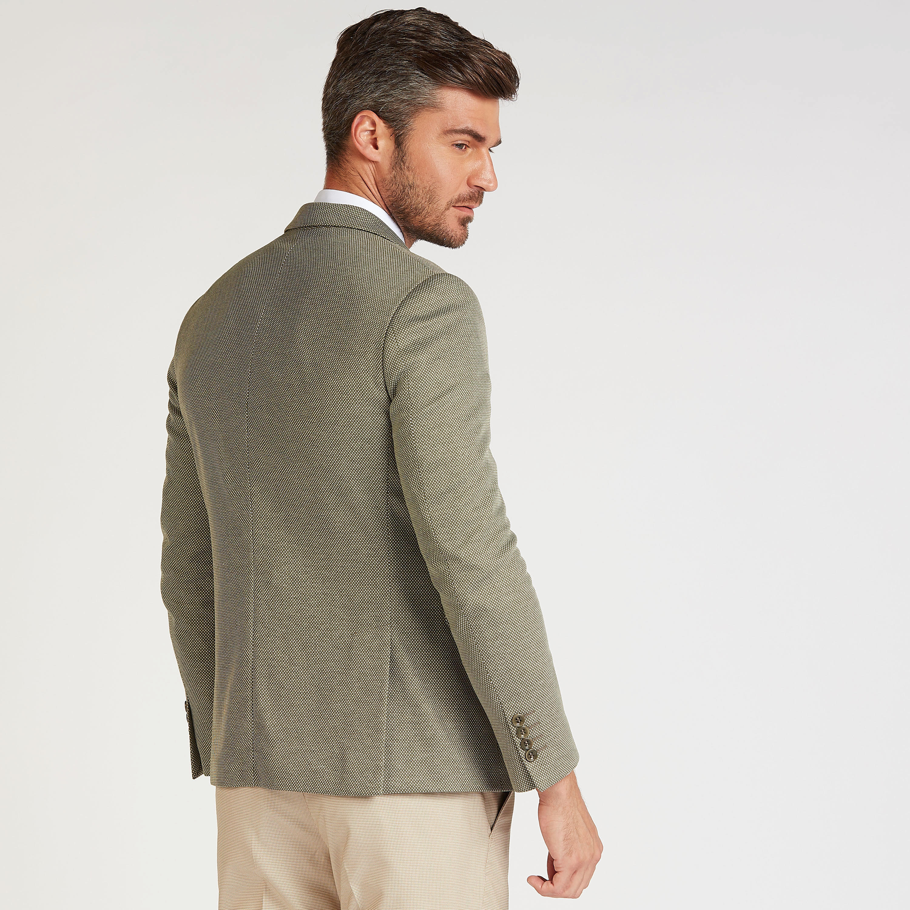 جاكيت رسمي سكيني بارز الملمس بأكمام طويلة وياقة مطويّة-men-winterwear-jacketsandblazers-image-4