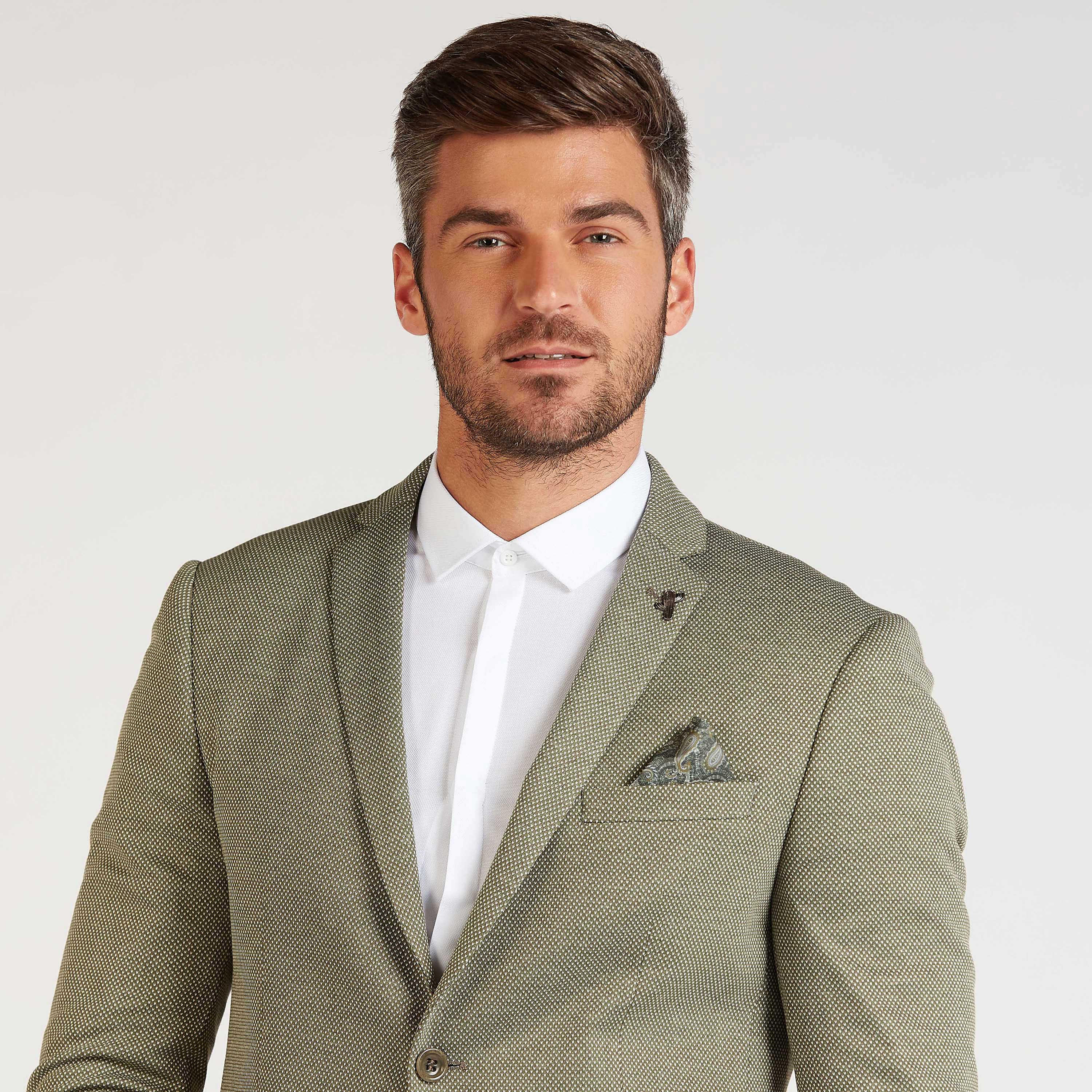 جاكيت رسمي سكيني بارز الملمس بأكمام طويلة وياقة مطويّة-men-winterwear-jacketsandblazers-image-5