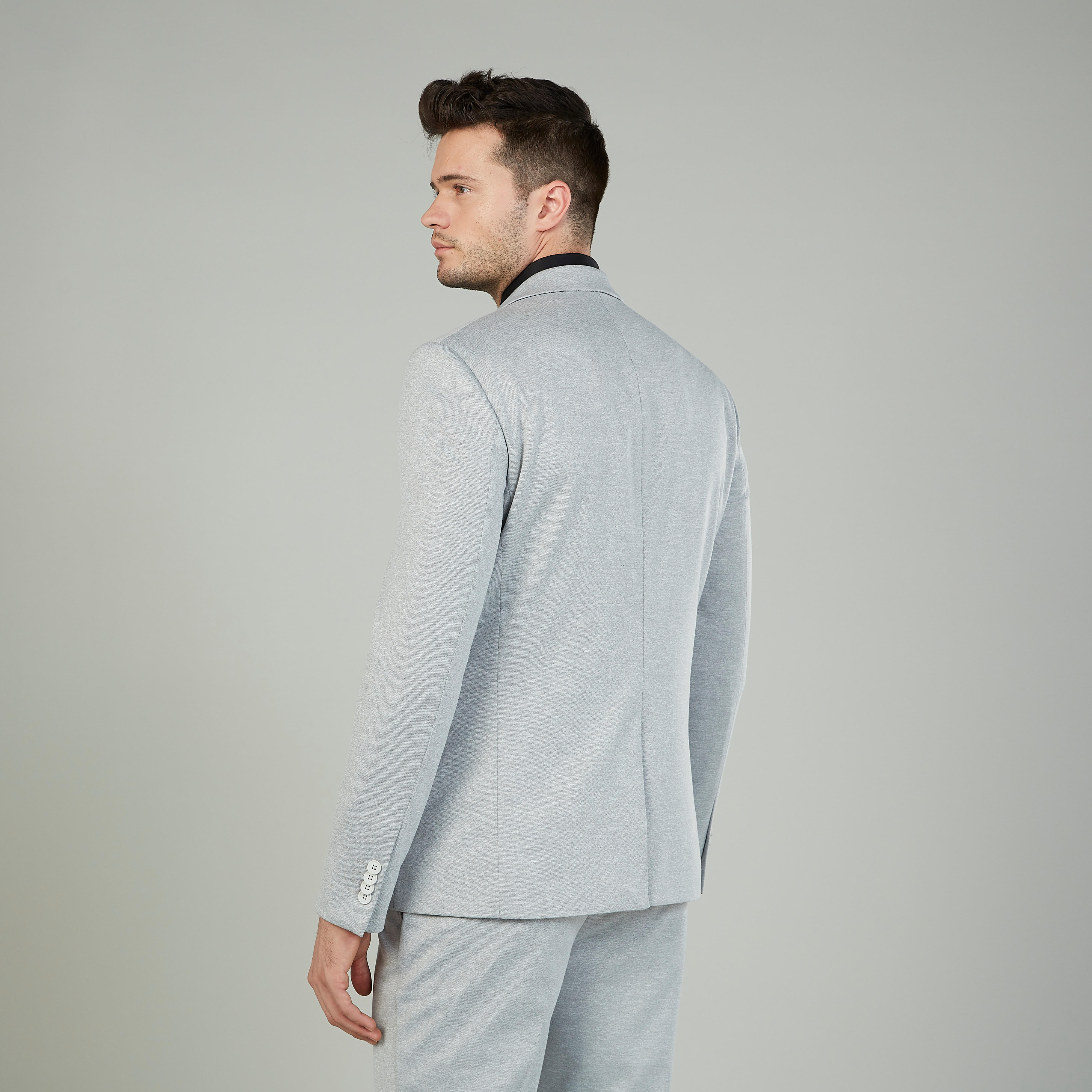 Skinny Fit Solid Formal Blazer with Notched Lapel and Long Sleeves-men-winterwear-jacketsandblazers-image-4