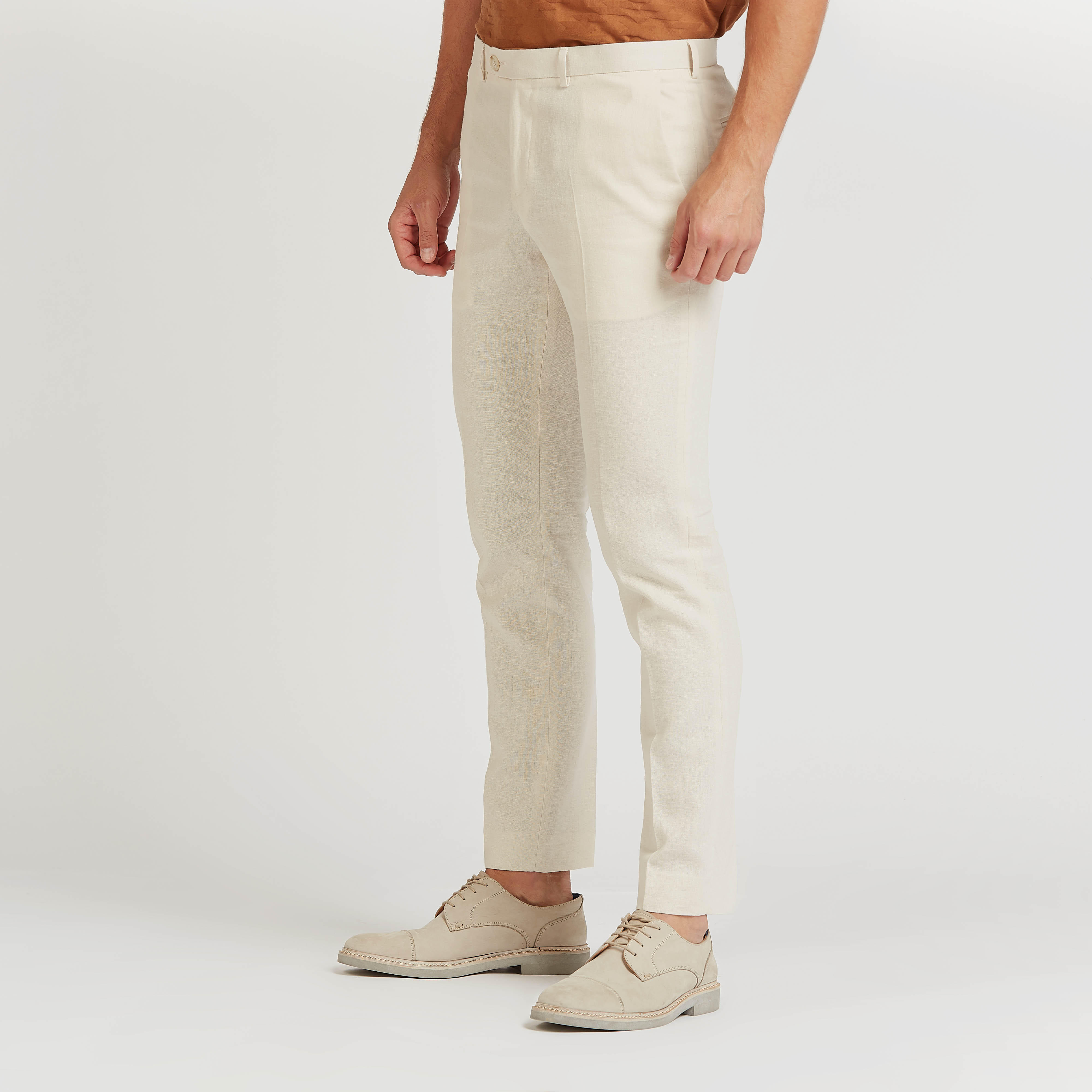 بنطلون رسمي كتّان بخصر متوسط الارتفاع وجيوب-men-clothing-bottoms-trousersandchinos-trousers-image-10