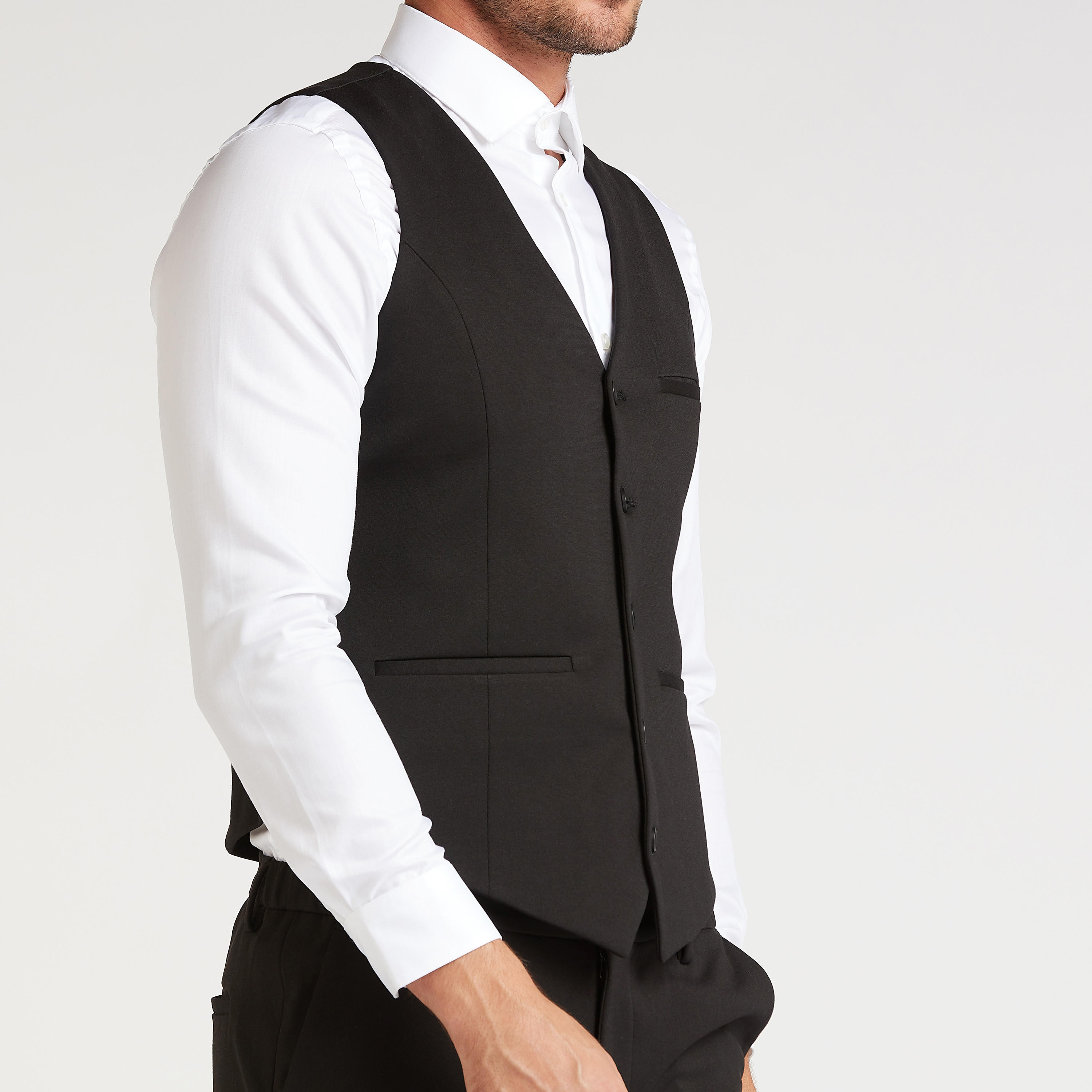 Slim Fit Solid Formal Waistcoat with Welt Pockets-men-clothing-jacketsandblazers-coats-image-5