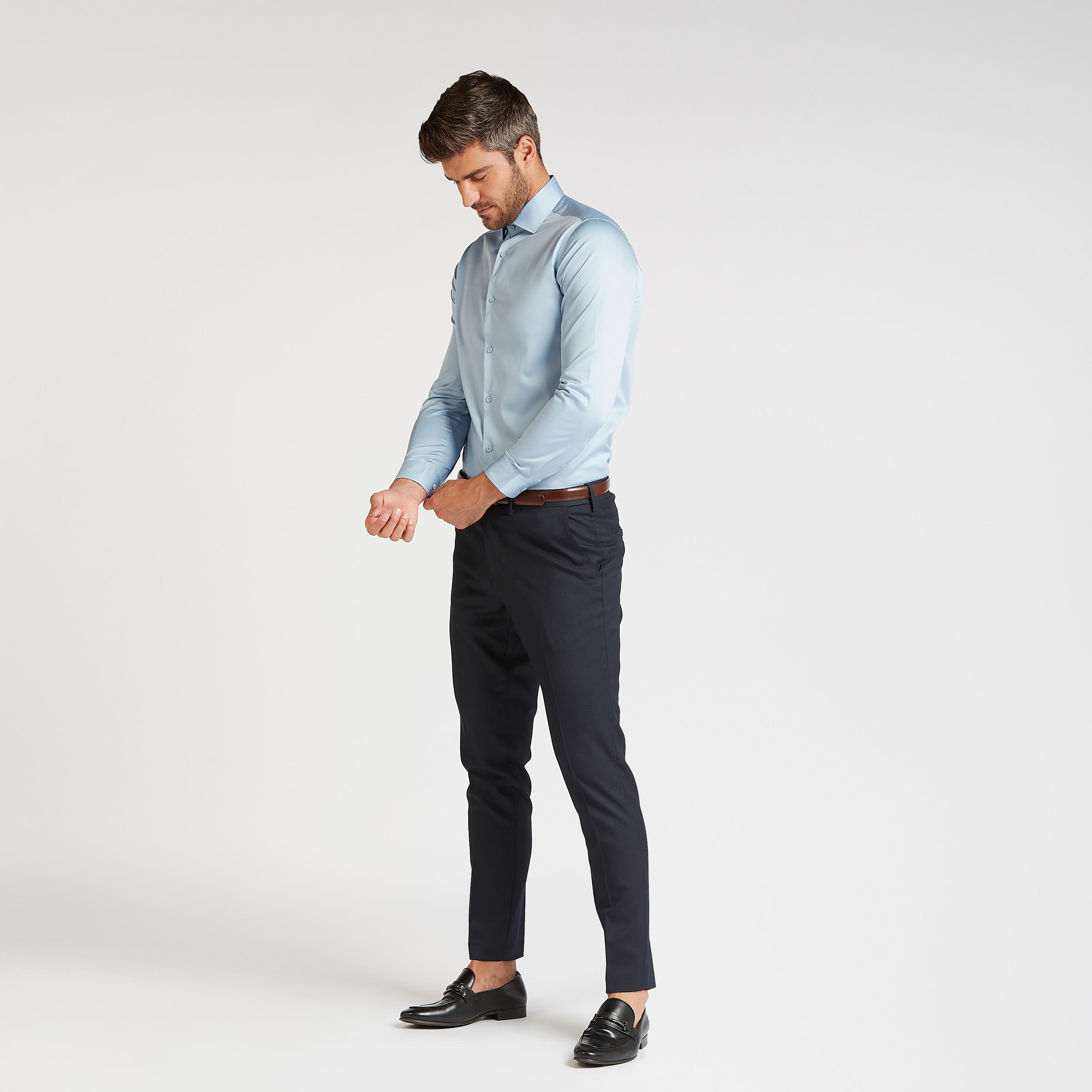 قميص رسمي سادة بياقة عاديّة وأكمام طويلة-men-clothing-shirts-image-4