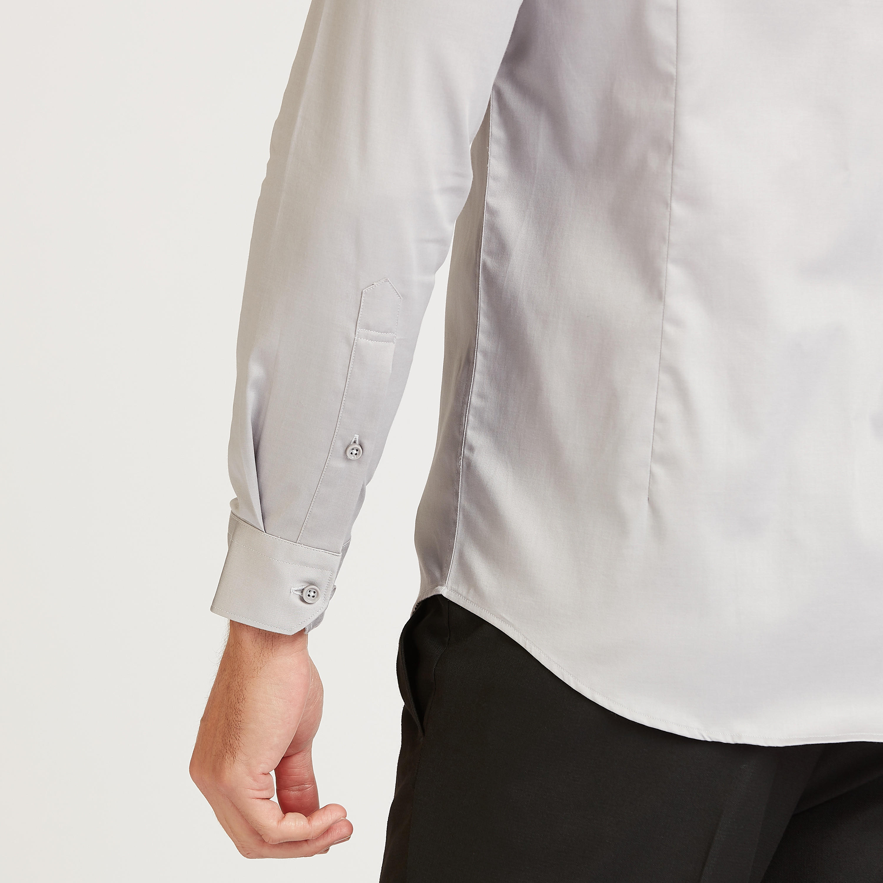 Solid Formal Shirt with Long Sleeves and Spread Collar-men-clothing-shirts-image-5