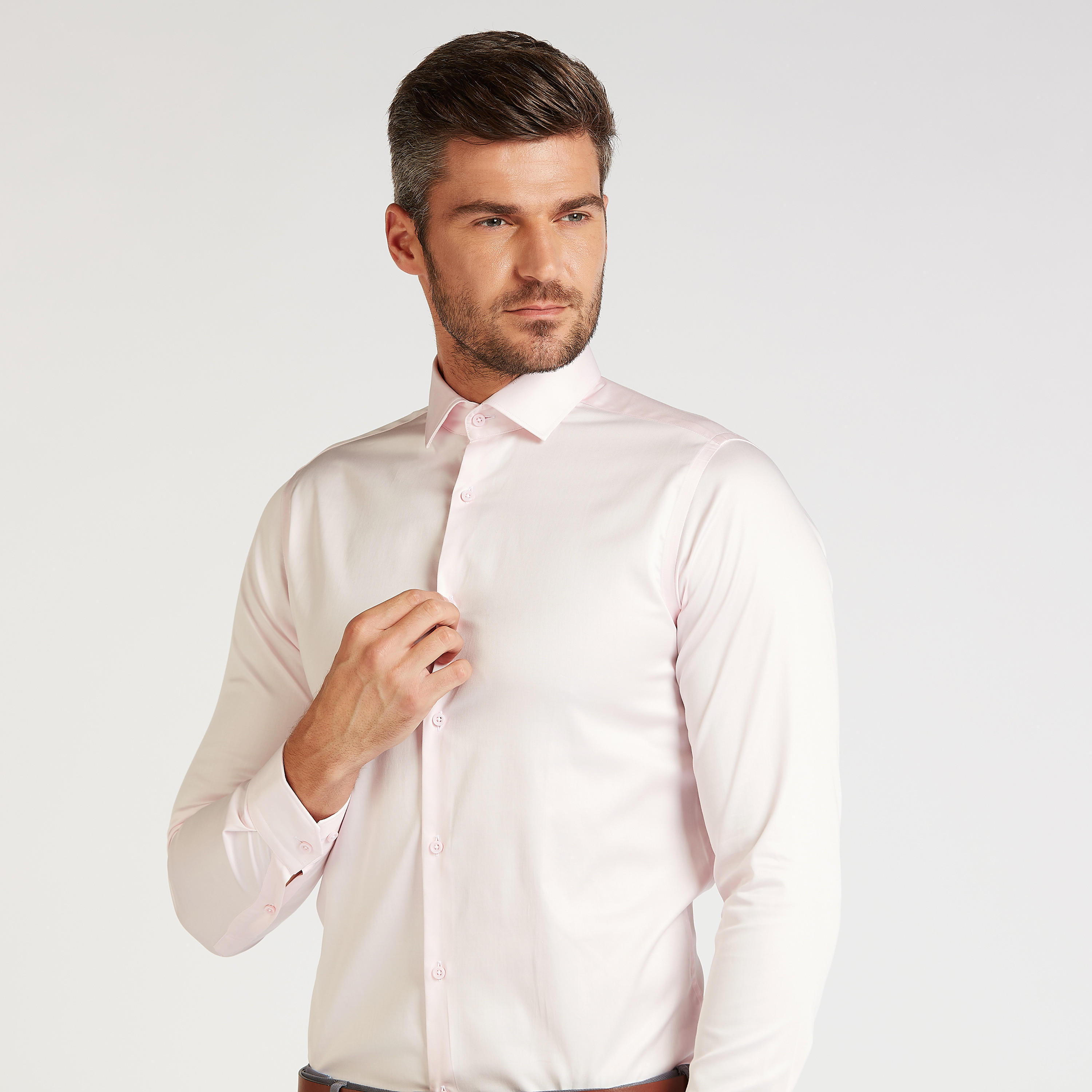 قميص رسمي سادة بياقة عاديّة وأكمام طويلة-men-clothing-shirts-image-4