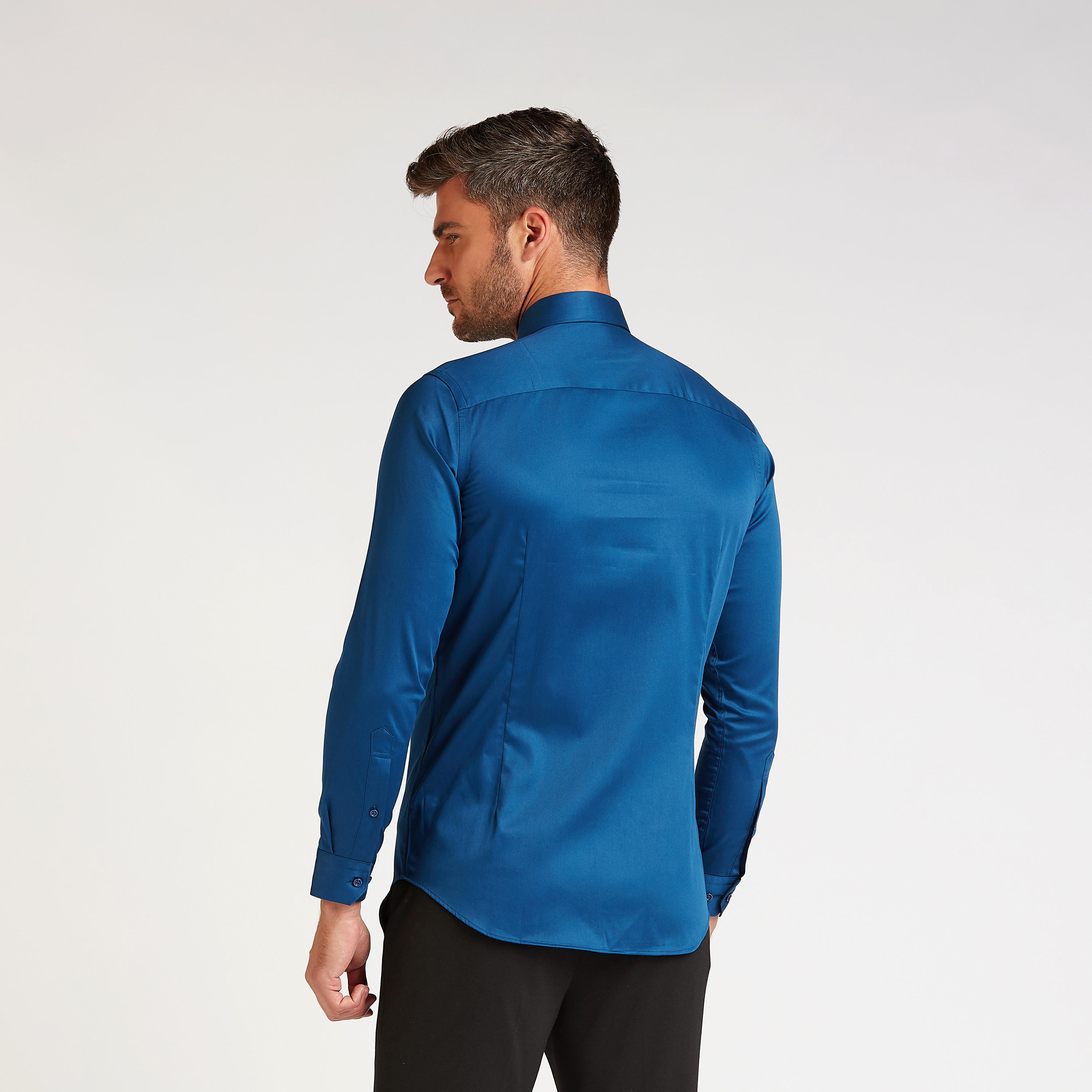 قميص رسمي سادة بياقة عاديّة وأكمام طويلة-men-clothing-shirts-image-2