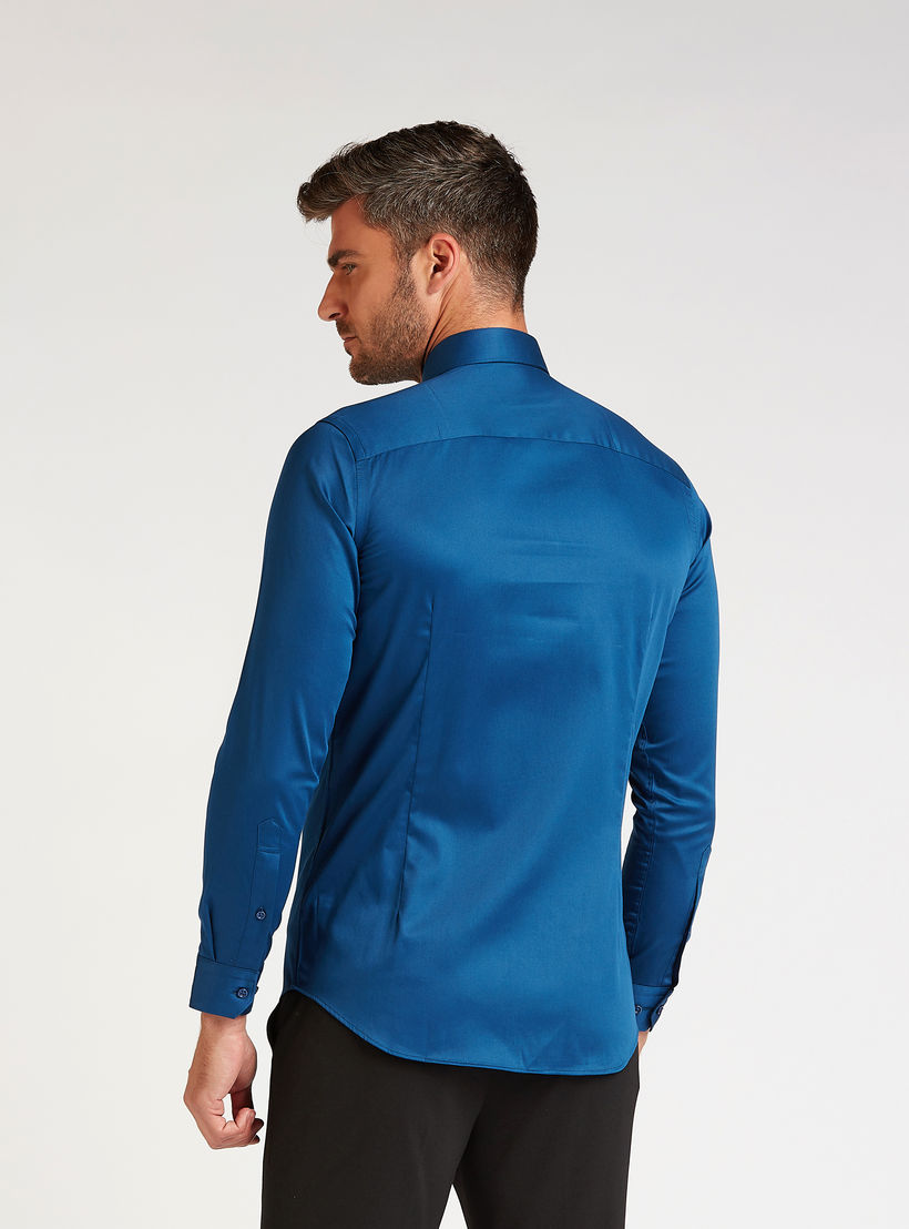 قميص رسمي سادة بياقة عاديّة وأكمام طويلة-men-clothing-shirts-image-2