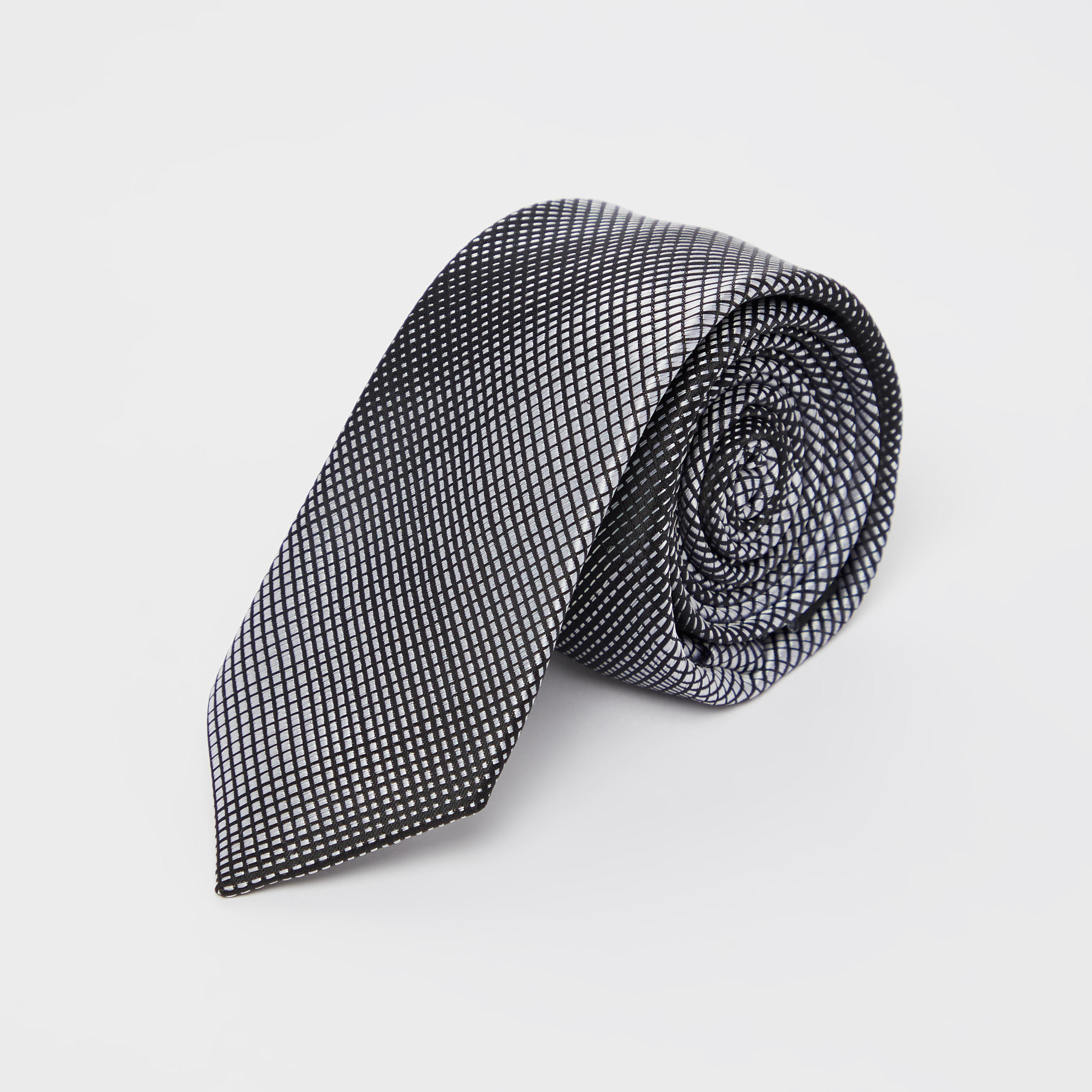 Textured Regular Tie with Keeper Loop-men-tiesandcufflinks-pocketsquares-image-1