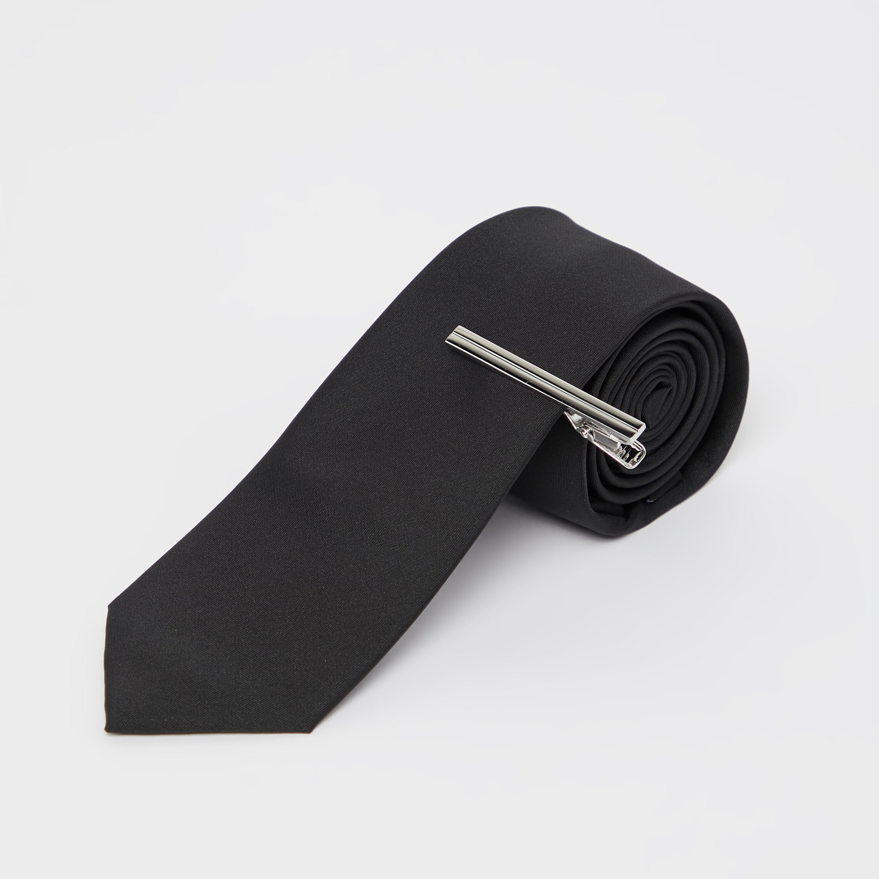 ربطة عنق عاديّة سادة بحلقة تثبيت-men-tiesandcufflinks-pocketsquares-image-4