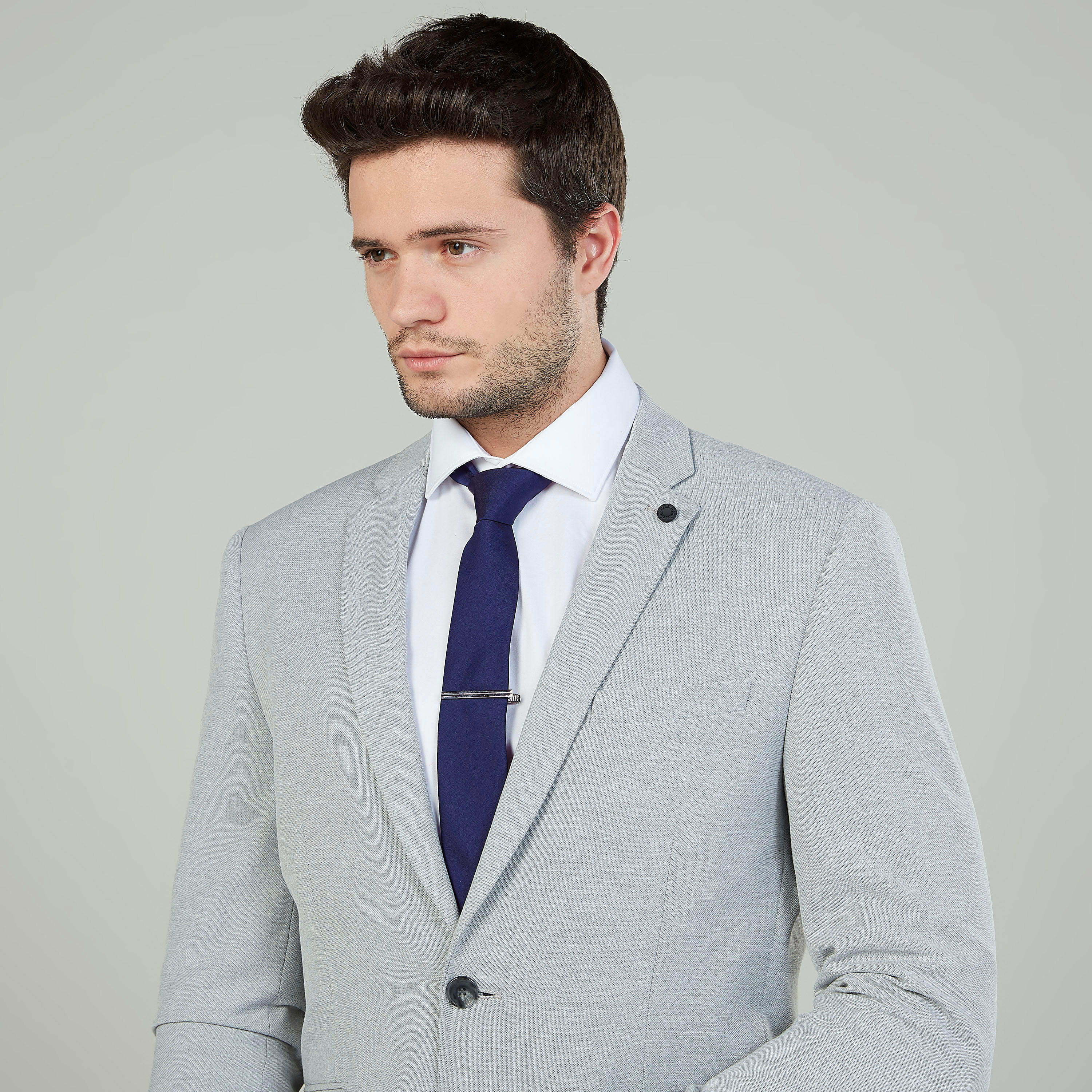 ربطة عنق عادية سادة بحلقة تثبيت-men-tiesandcufflinks-pocketsquares-image-3