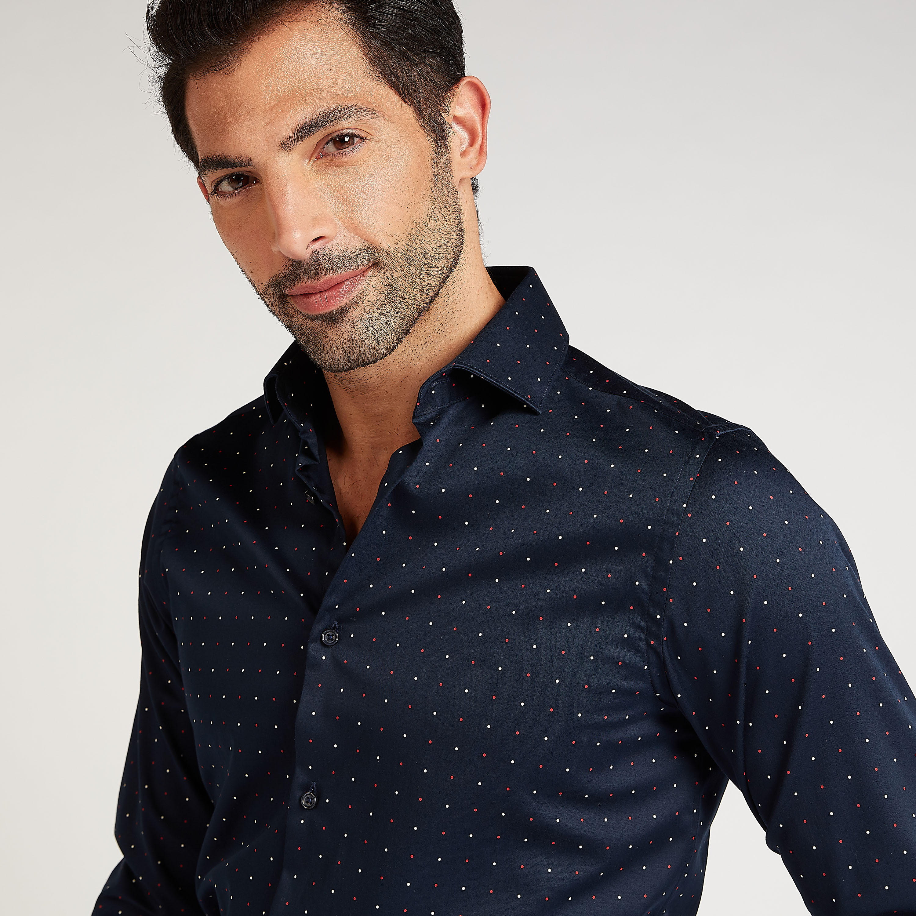 قميص رسمي سليم وياقة عاديّة وأكمام طويلة وطبعات-men-clothing-shirts-image-3