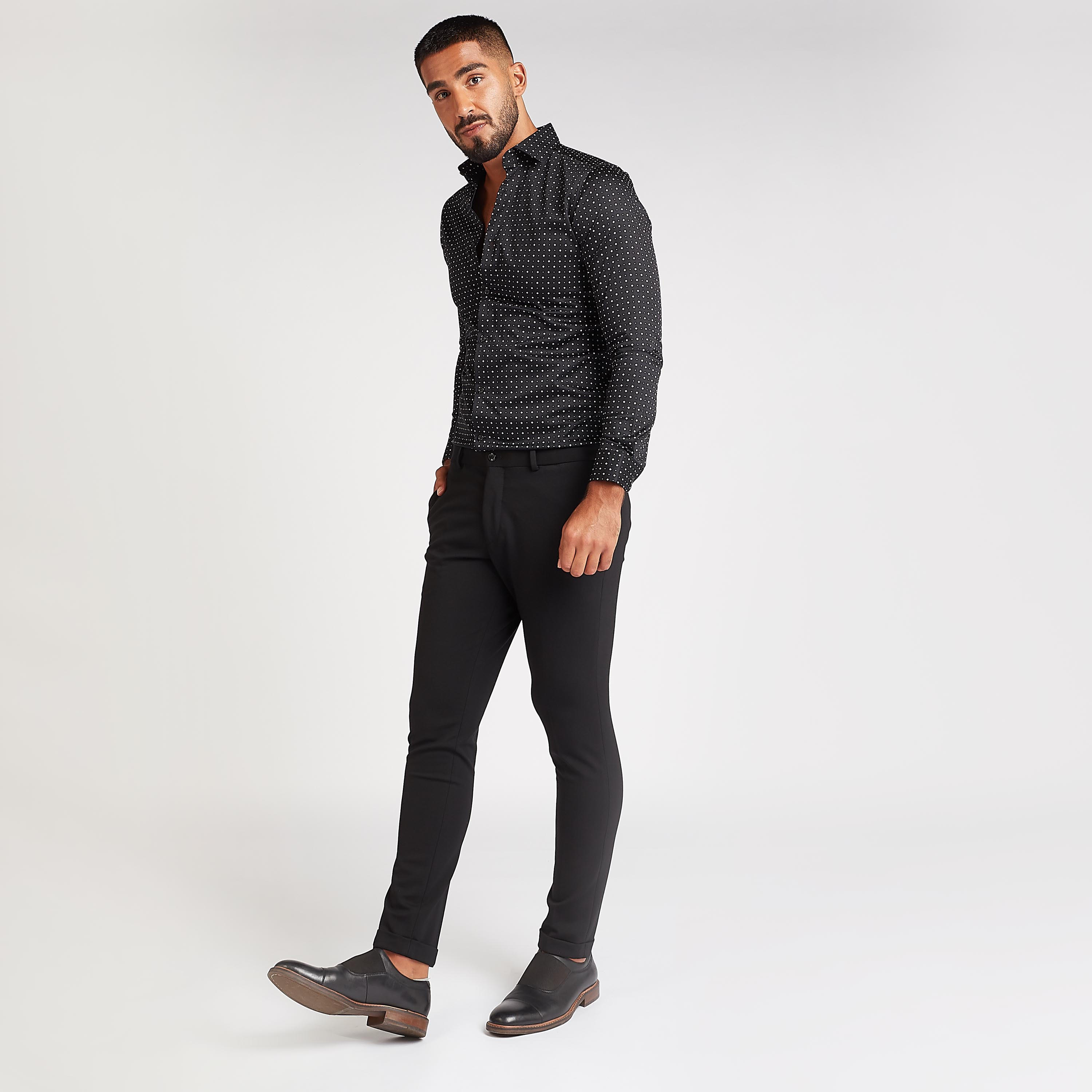 Slim Fit Printed Formal Shirt with Spread Collar and Long Sleeves-men-clothing-shirts-image-2
