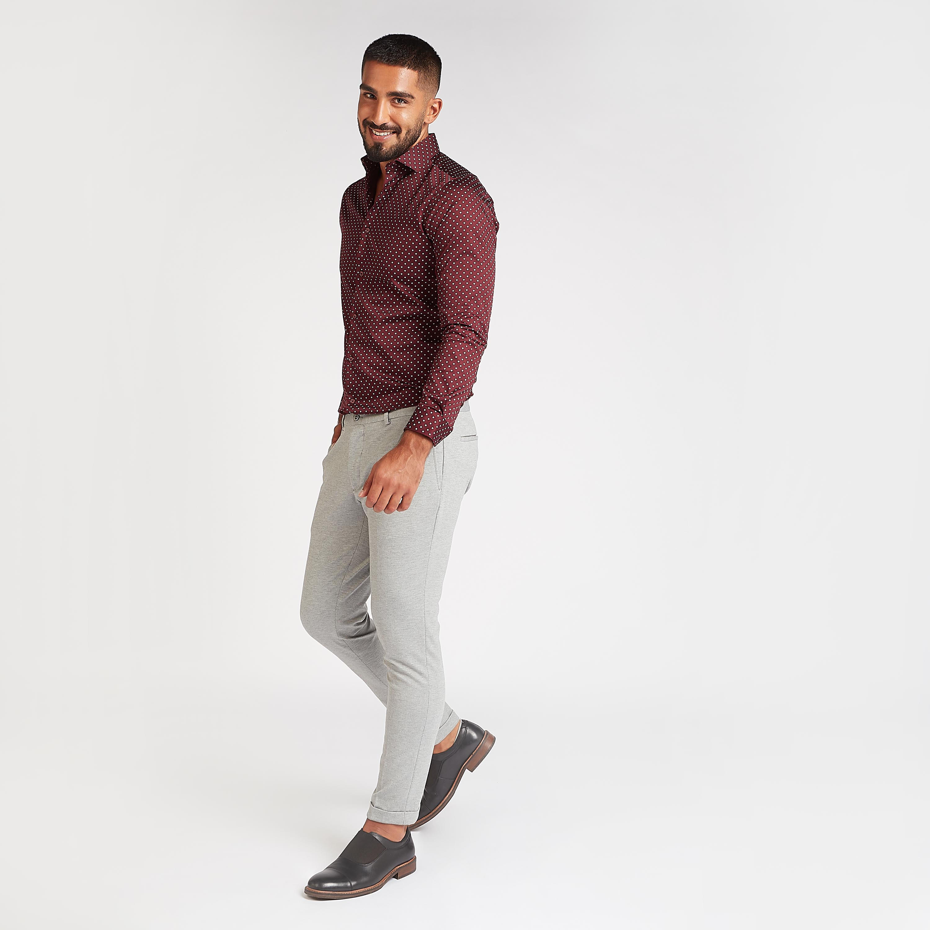 Slim Fit Printed Formal Shirt with Spread Collar and Long Sleeves-men-clothing-shirts-image-2