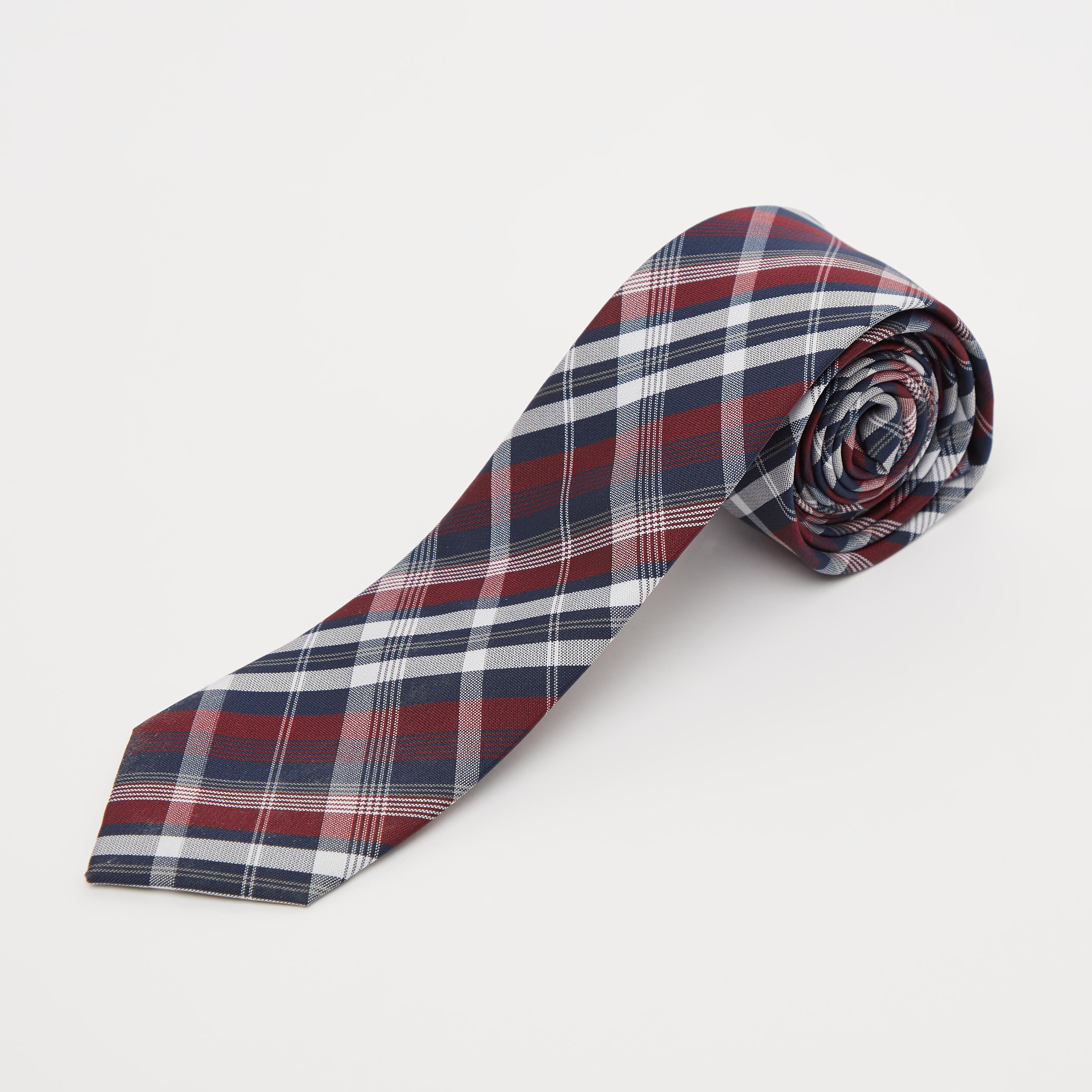 Checked Regular Tie with Keeper Loop-men-tiesandcufflinks-pocketsquares-image-1