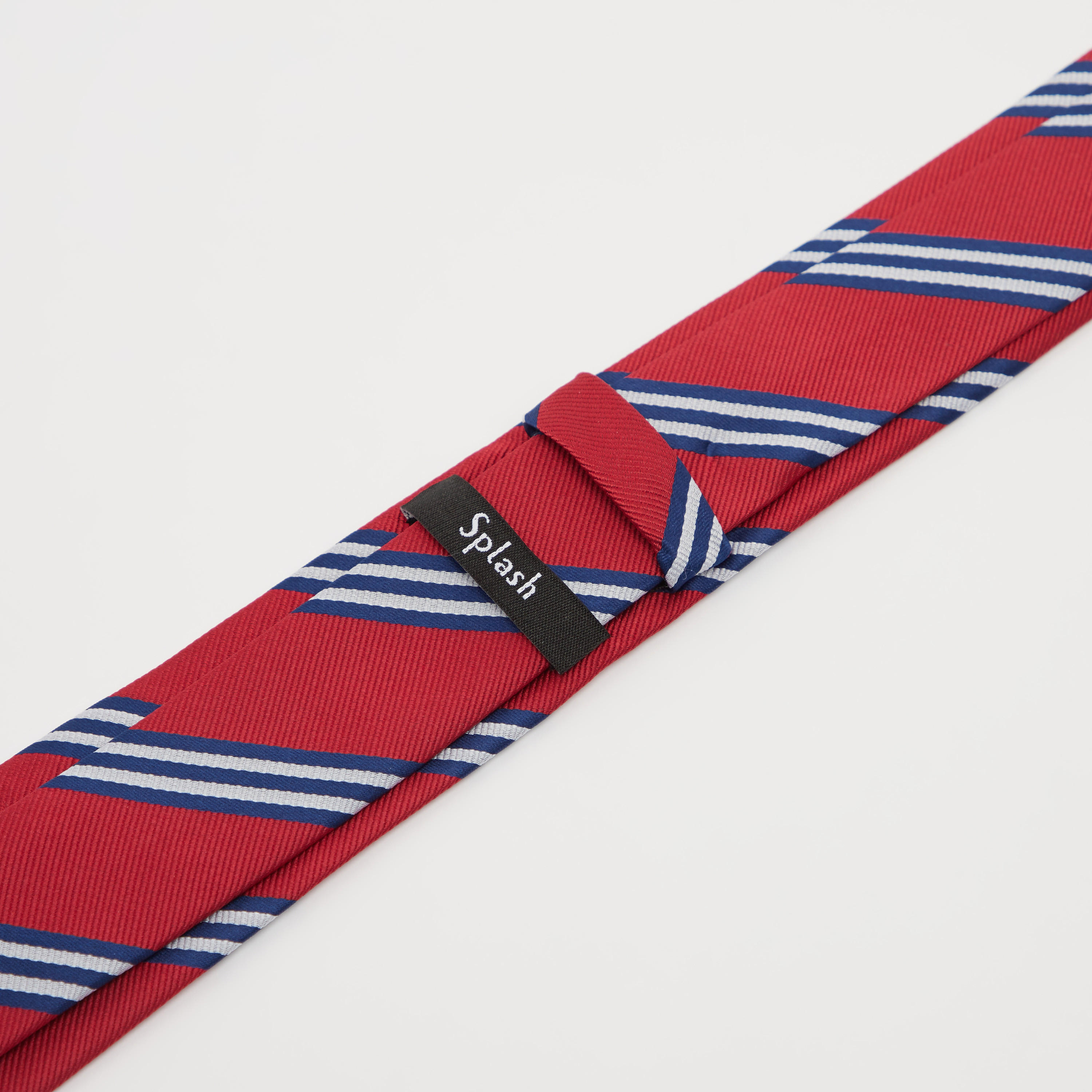 Striped Regular Tie with Keeper Loop-men-tiesandcufflinks-pocketsquares-image-2