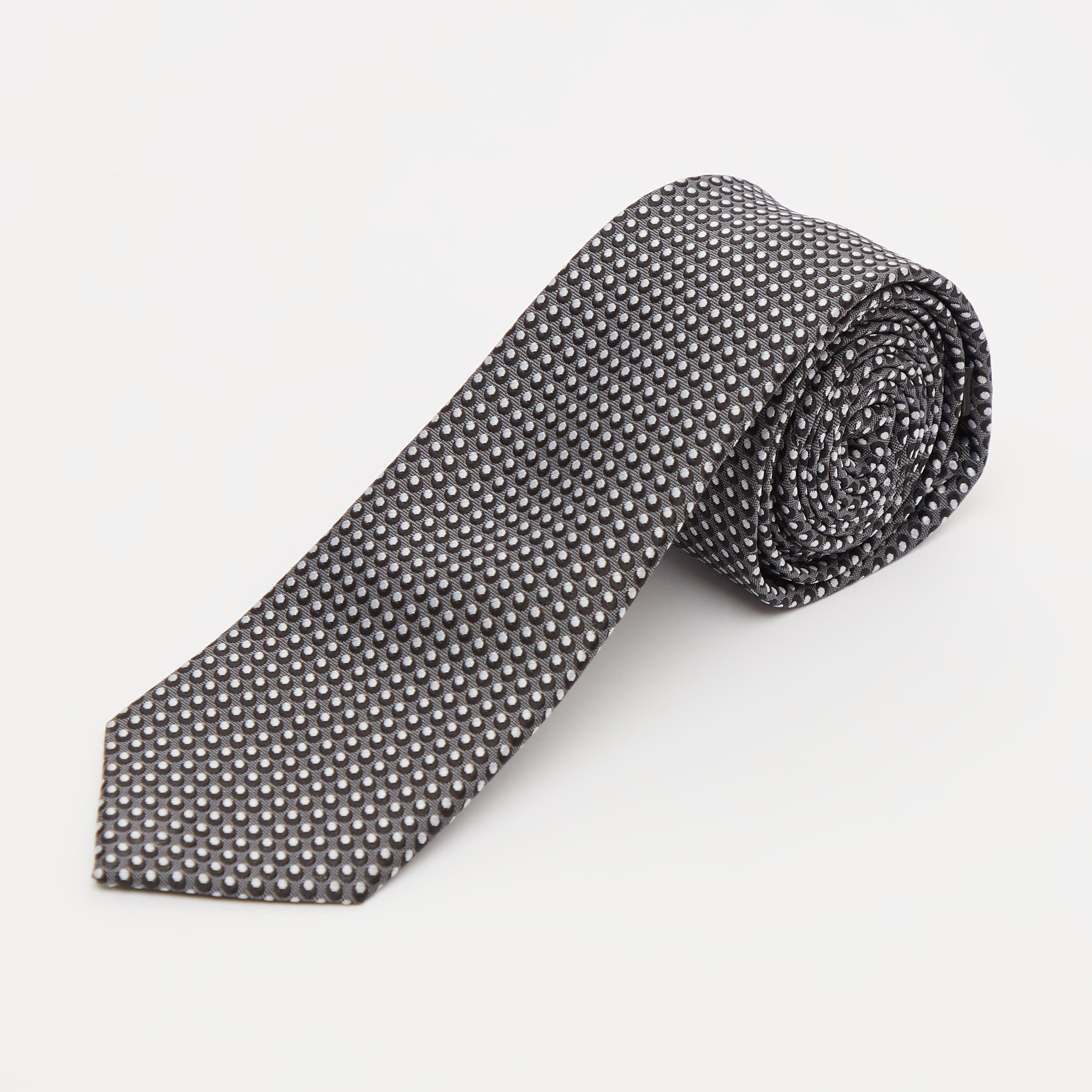 Printed Regular Tie with Keeper Loop-men-tiesandcufflinks-pocketsquares-image-1