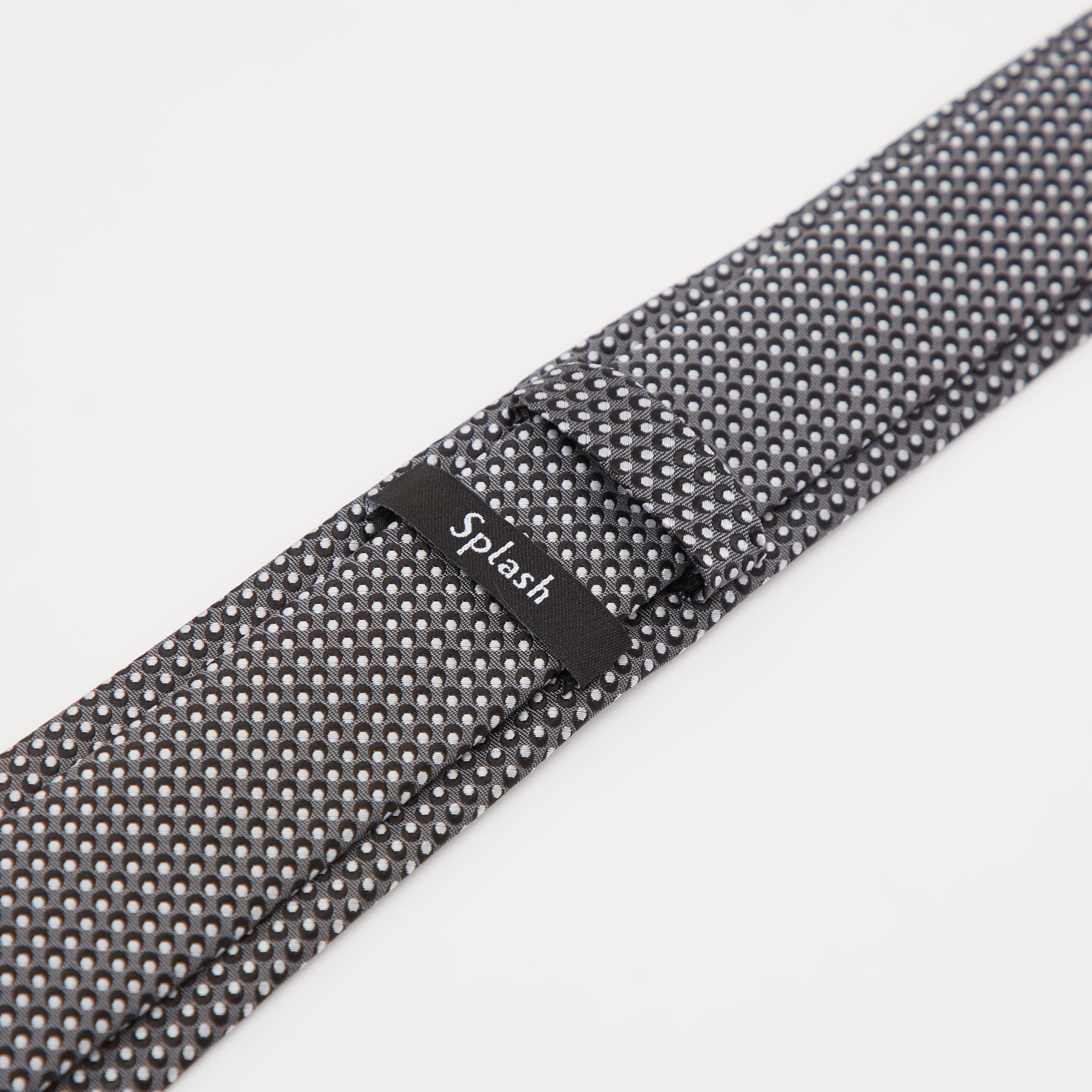 Printed Regular Tie with Keeper Loop-men-tiesandcufflinks-pocketsquares-image-2