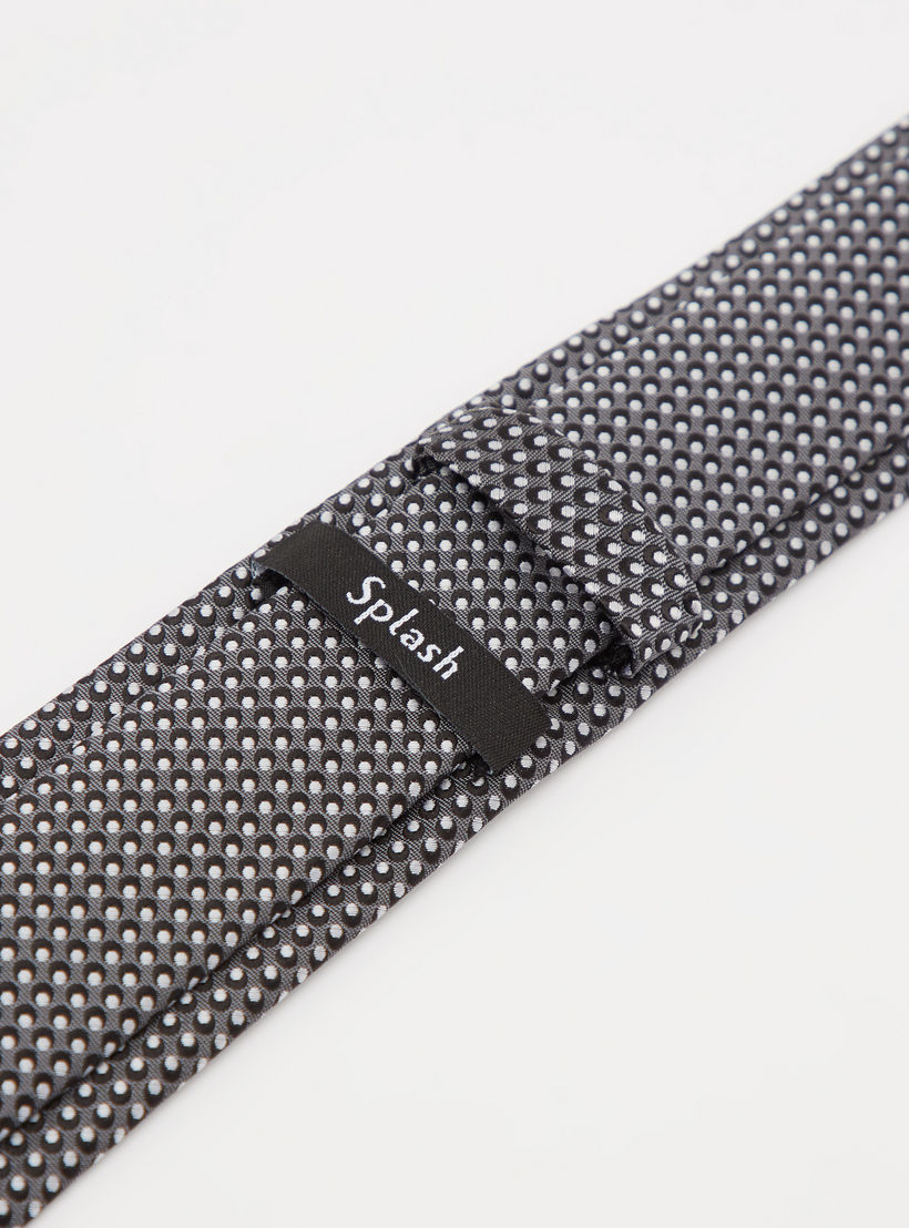 Printed Regular Tie with Keeper Loop-men-tiesandcufflinks-pocketsquares-image-2
