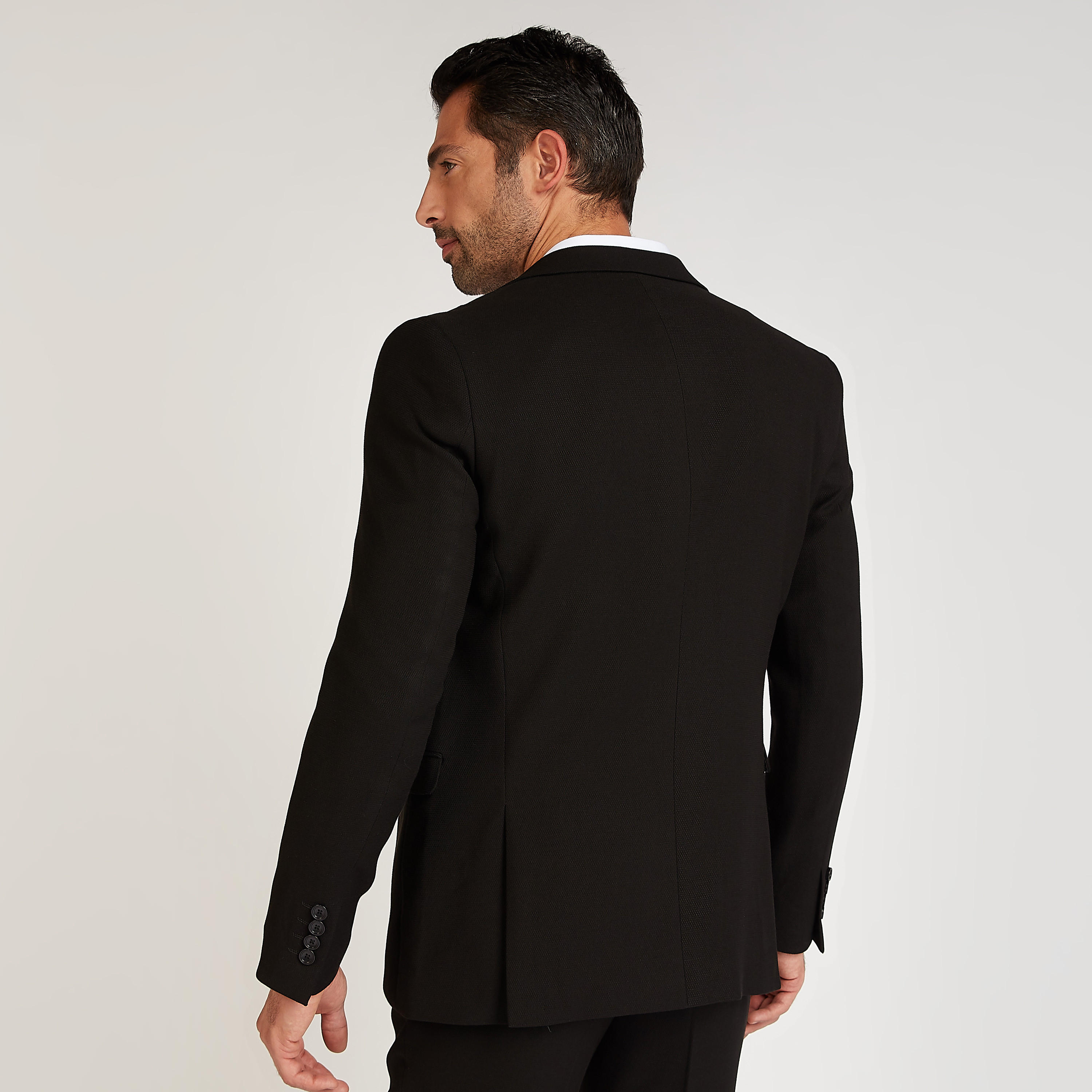 جاكيت بليزر رسمي سليم بارز الملمس بجيوب بطيّة وياقة مطوية-men-winterwear-jacketsandblazers-image-4