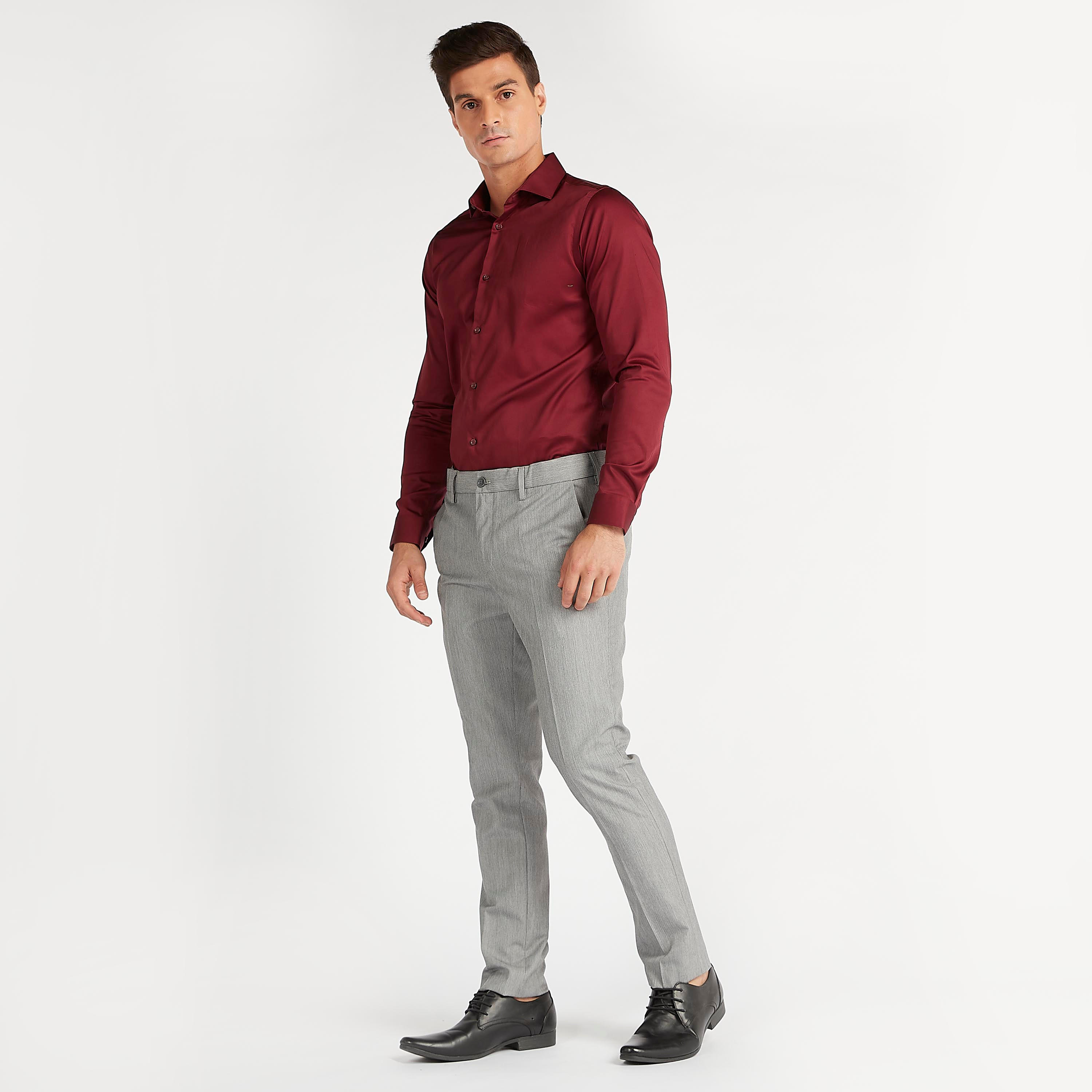 قميص سادة بياقة واسعة وأكمام طويلة-men-clothing-shirts-image-3