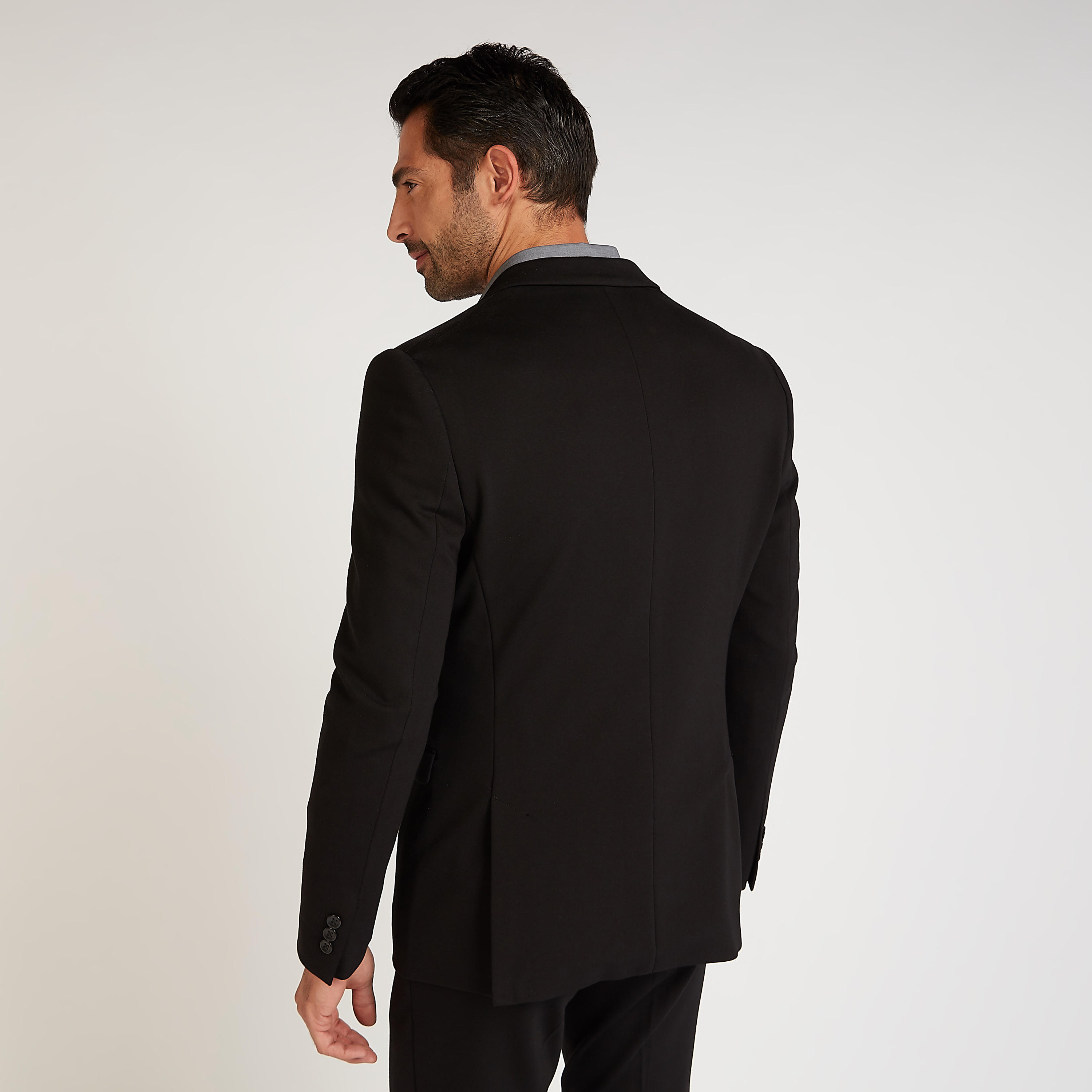 جاكيت بليزر رسمي بارز الملمس بياقة مطوية وأكمام طويلة-men-winterwear-jacketsandblazers-image-5