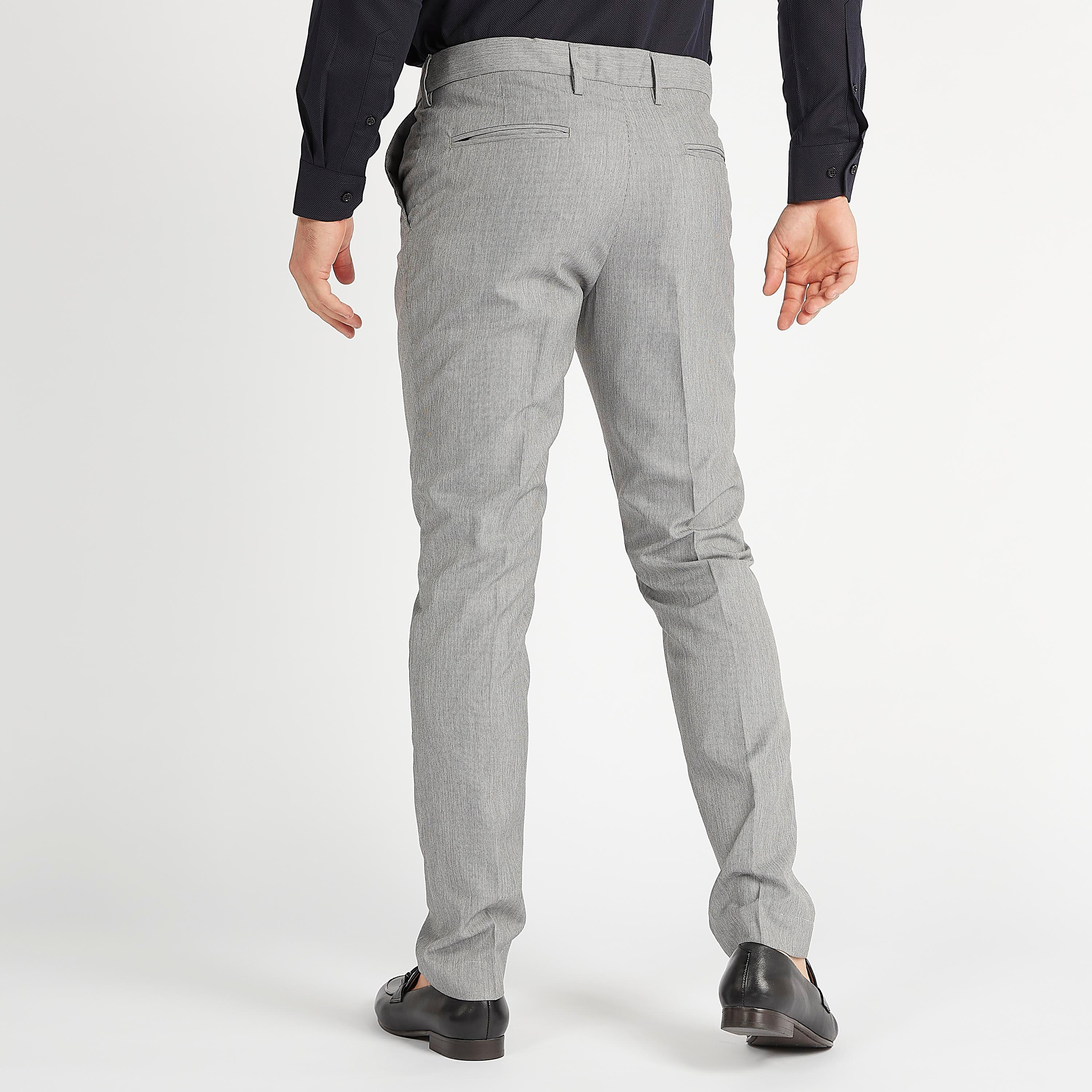 Stripe Textured Mid-Rise Formal Trousers with Button Closure and Pockets-men-clothing-bottoms-trousersandchinos-trousers-image-4