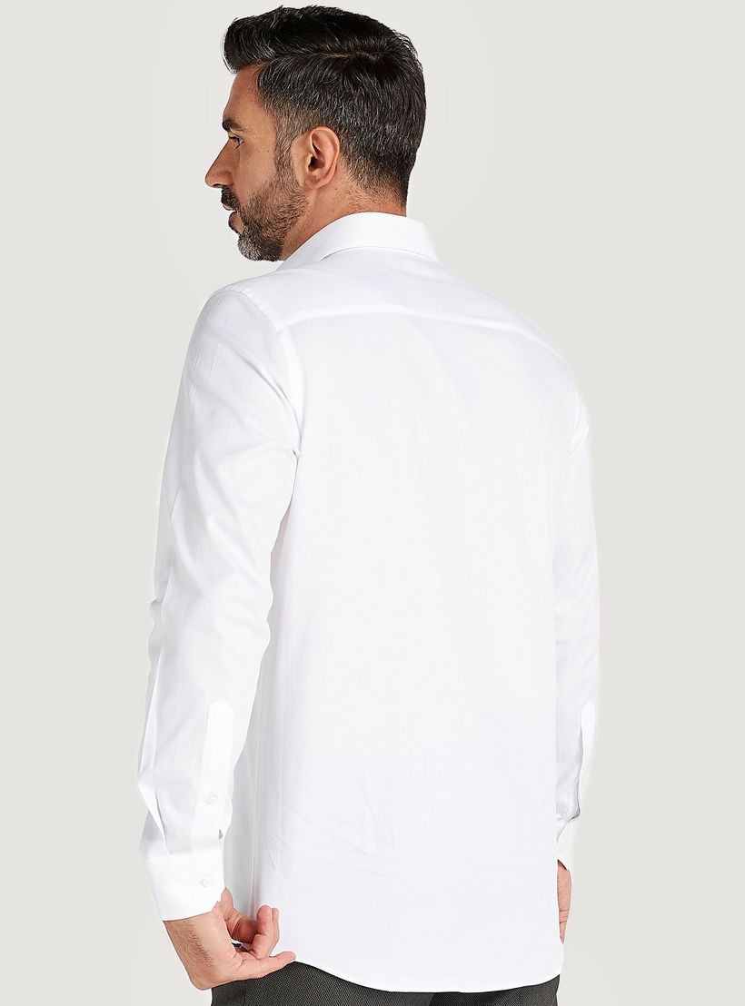 قميص مستدام بارز الملمس بأكمام طويلة وجيب على الصّدر-men-clothing-shirts-image-4