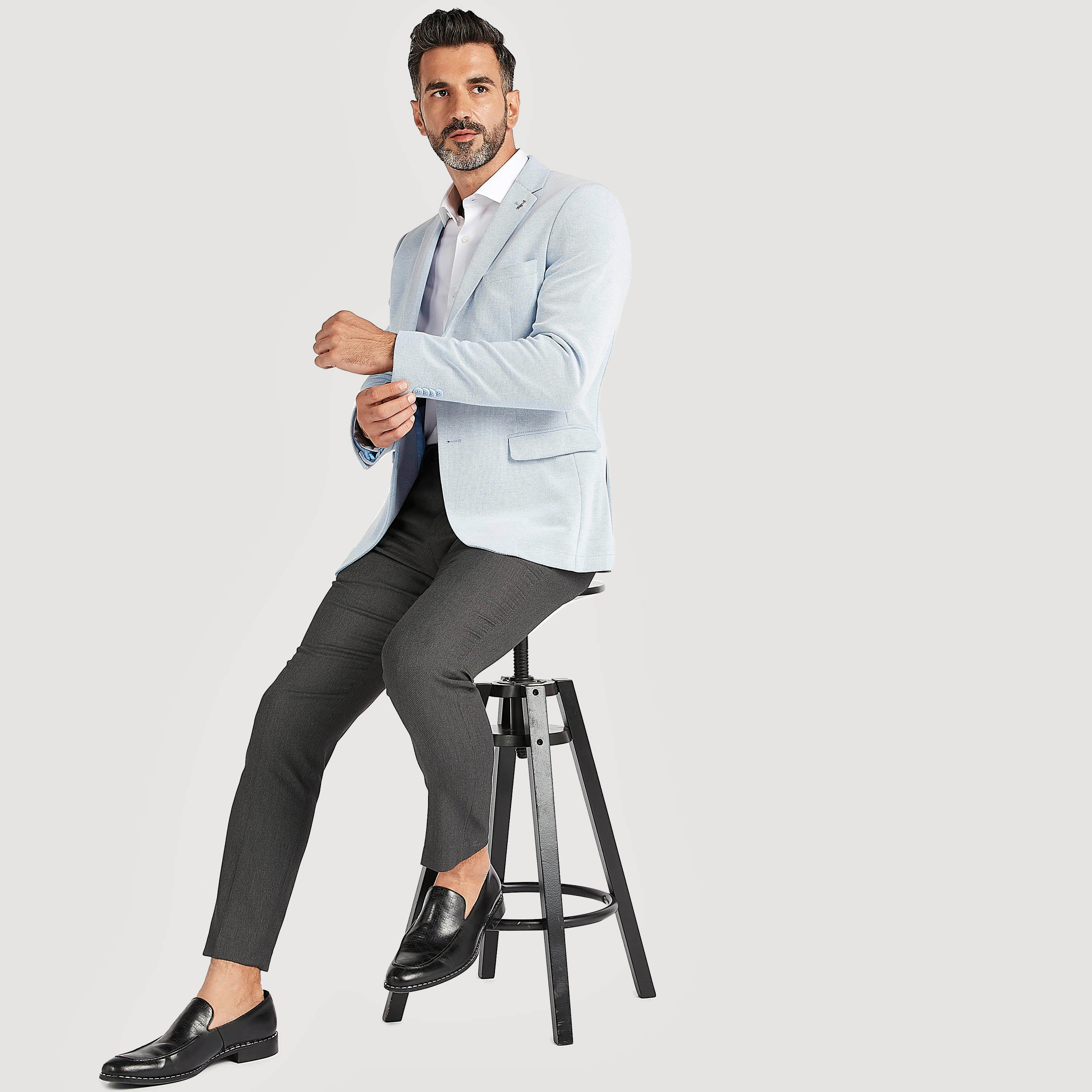 جاكيت بليزر رسمي بارز الملمس مع جيوب-men-winterwear-jacketsandblazers-image-2