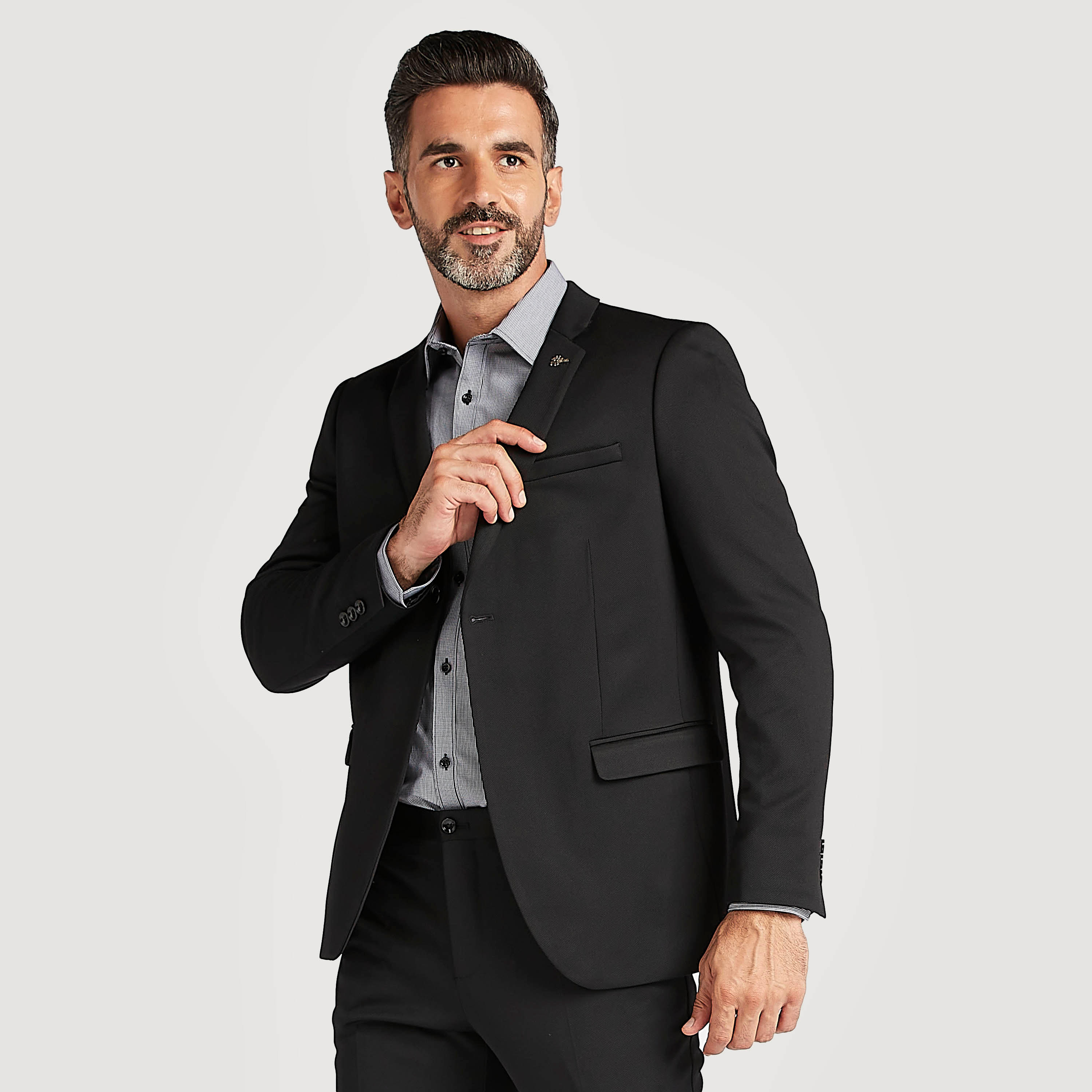 جاكيت بليزر بارز الملمس مع جيوب مع ياقة طويلة-men-winterwear-jacketsandblazers-image-1