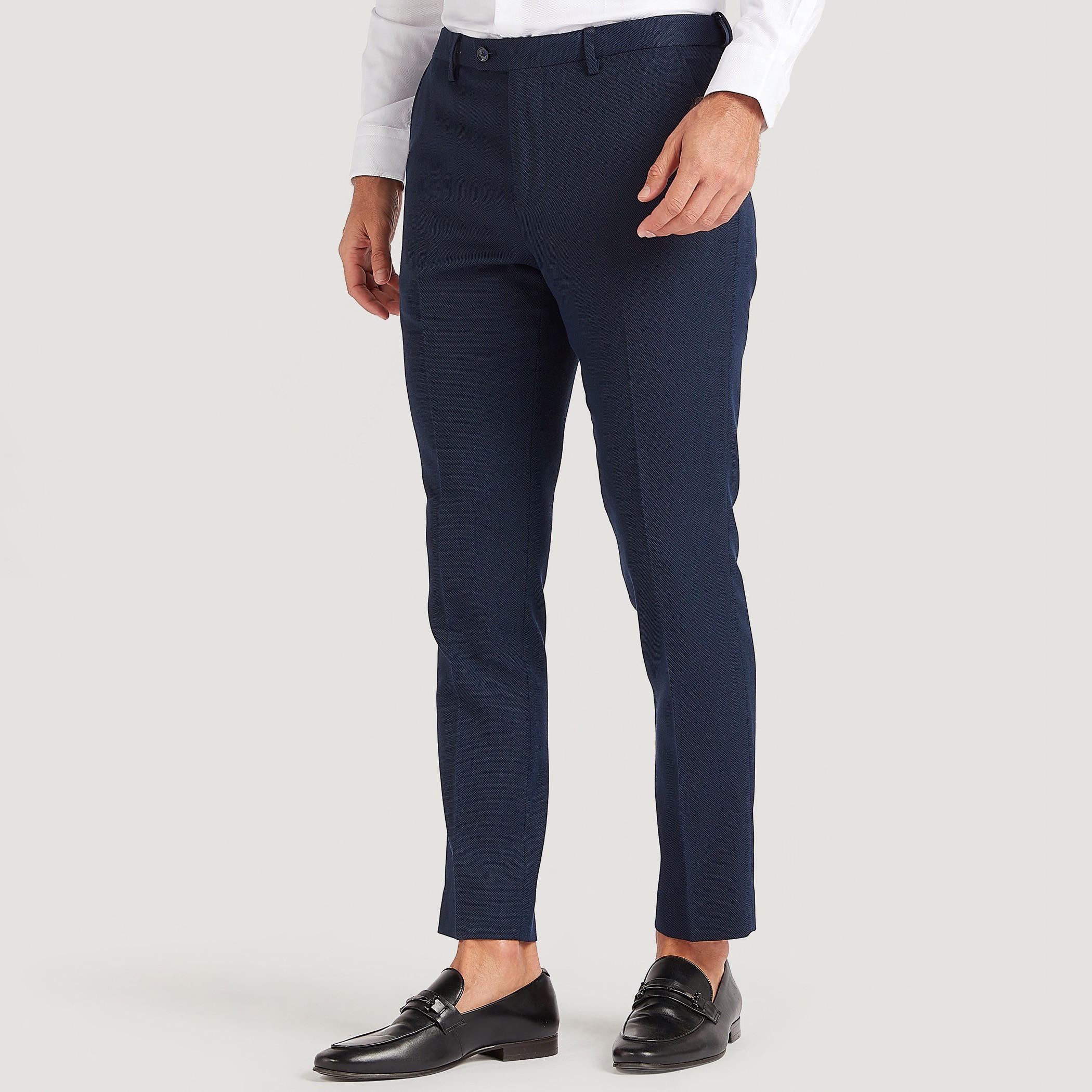 Textured Flexi Waist Slim Fit Trousers with Button Closure-men-clothing-bottoms-trousersandchinos-trousers-image-1