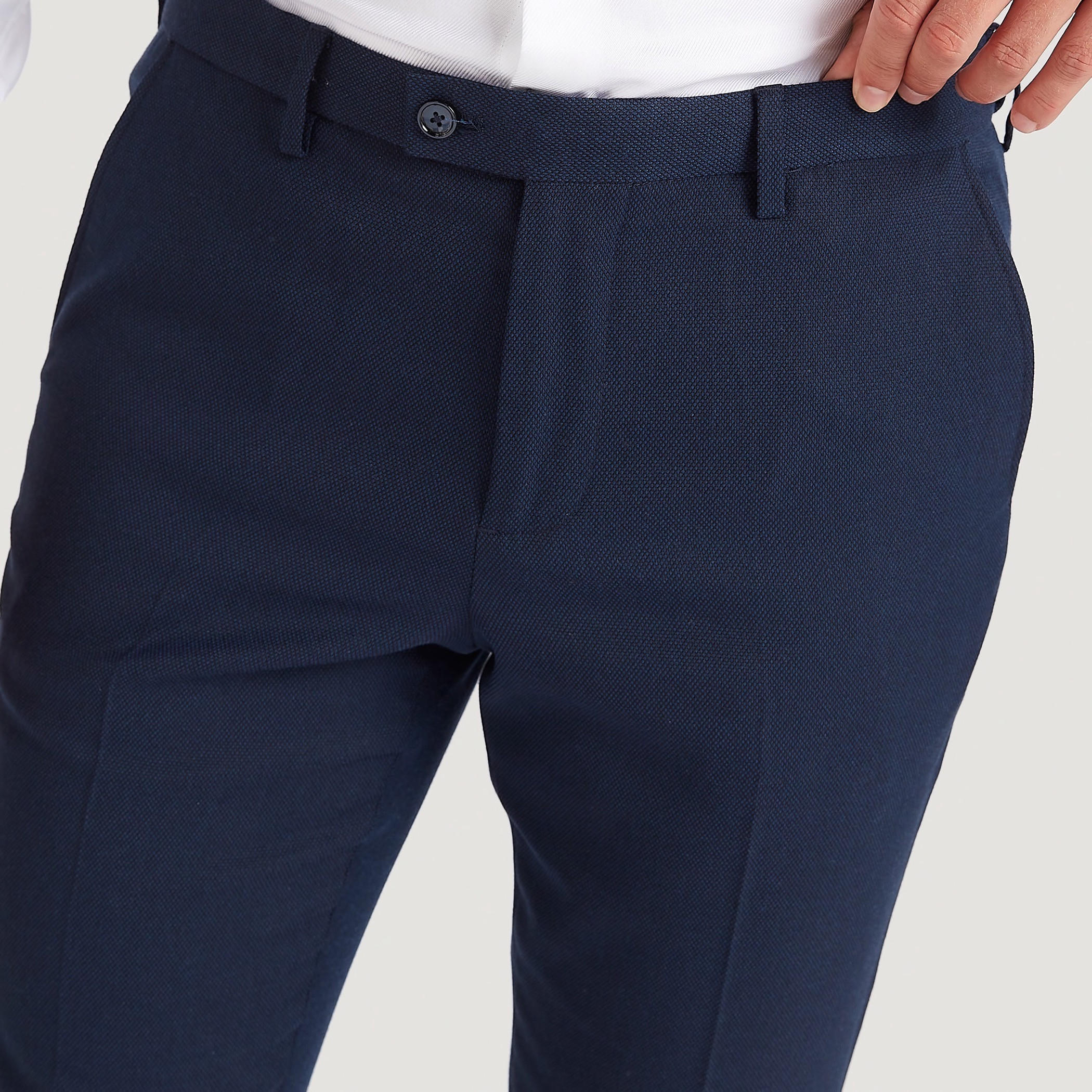 Textured Flexi Waist Slim Fit Trousers with Button Closure-men-clothing-bottoms-trousersandchinos-trousers-image-3