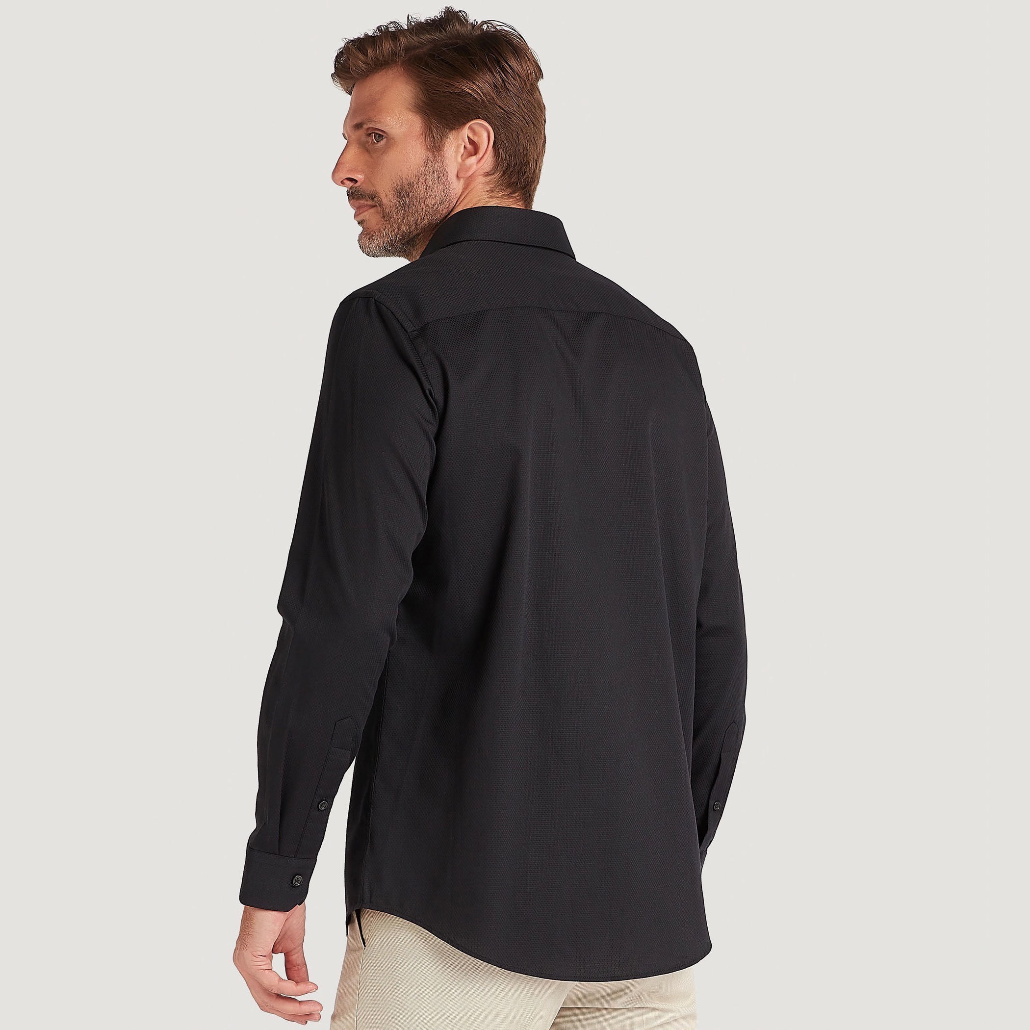 Solid Shirt with Collar and Long Sleeves-men-clothing-shirts-image-4