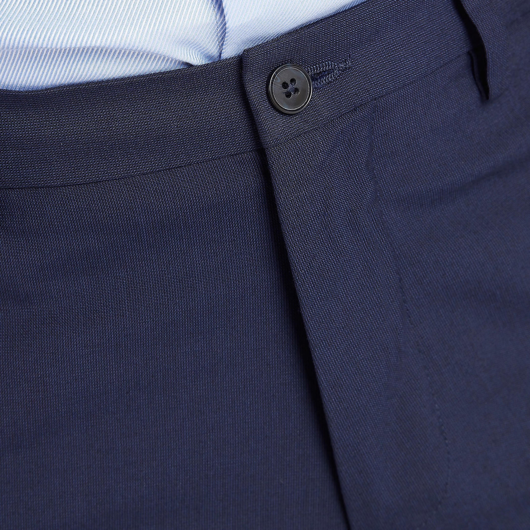 بنطلون بارز الملمس سليم فيت بخصر فليكسي مع زر إغلاق-men-clothing-bottoms-trousersandchinos-trousers-image-5