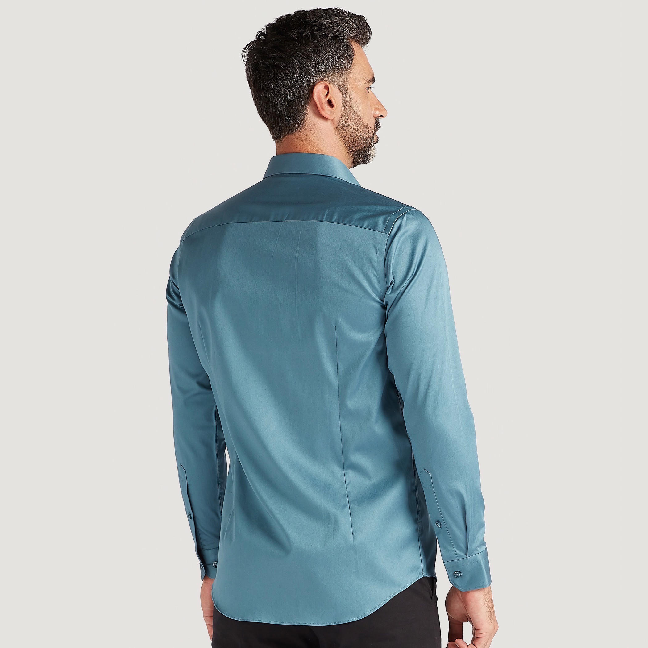 قميص سادة بياقة عادية وأكمام طويلة-men-clothing-shirts-image-2