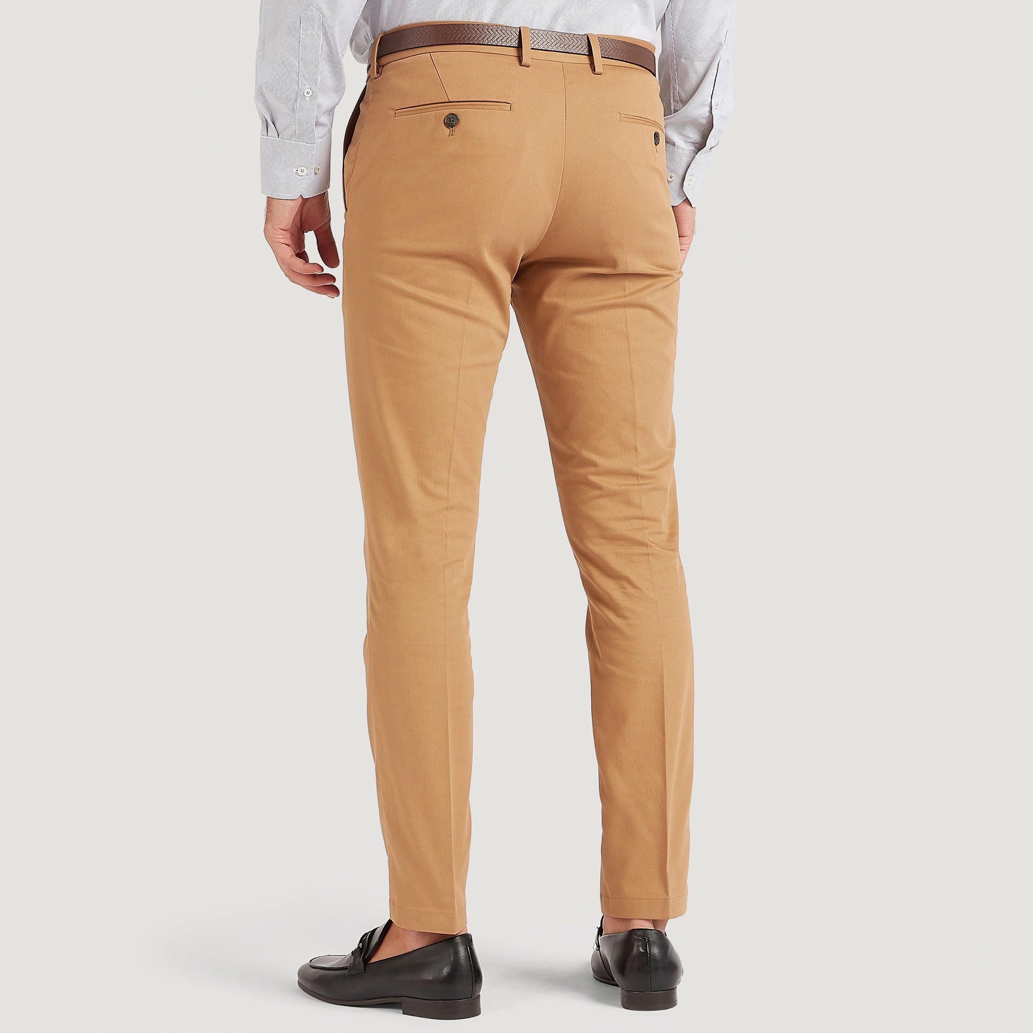 بنطلون سادة سليم فيت بخصر متوسّط الارتفاع وزر إغلاق-men-clothing-bottoms-trousersandchinos-trousers-image-4
