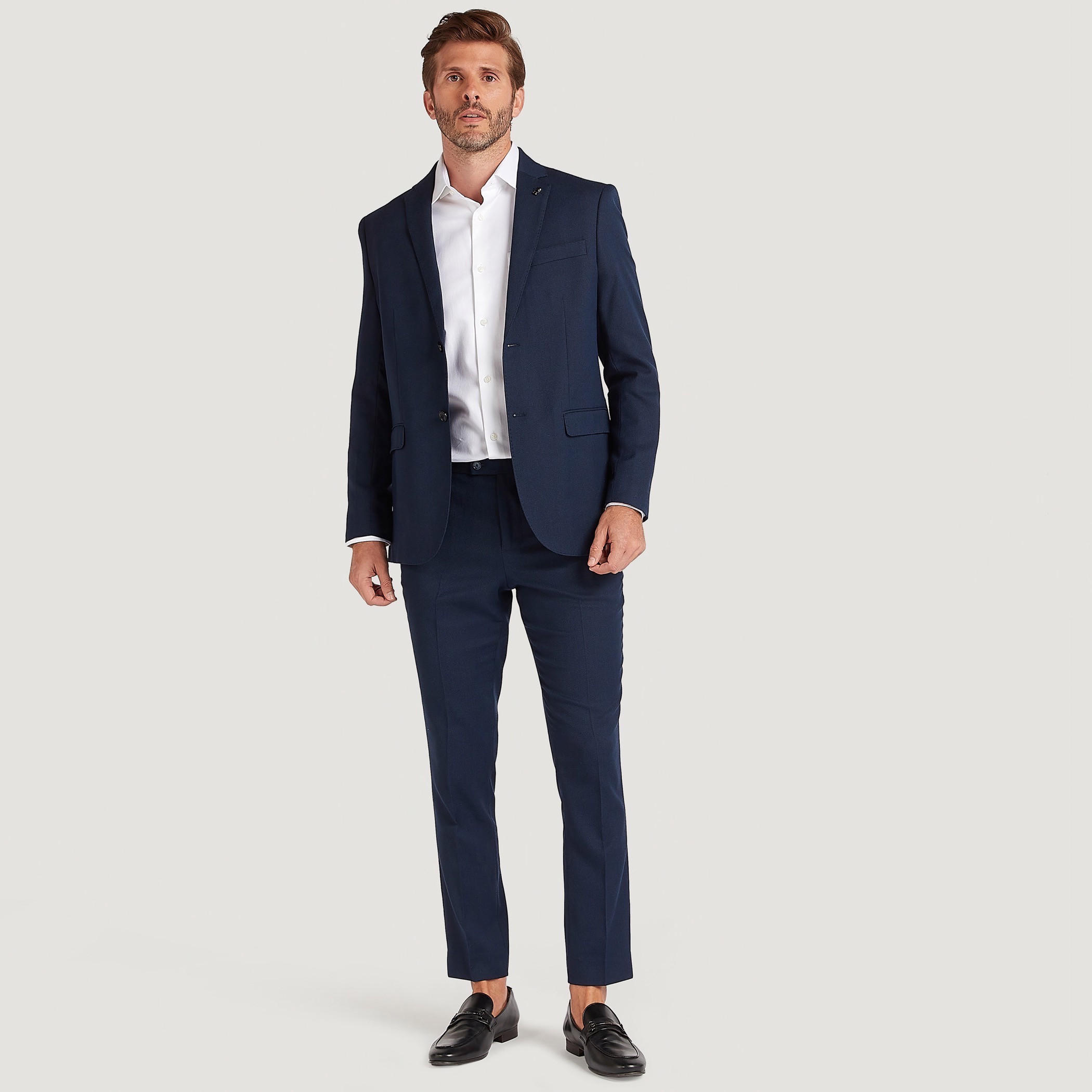 قميص بارز الملمس بياقة عادية وأكمام طويلة-men-clothing-shirts-image-2