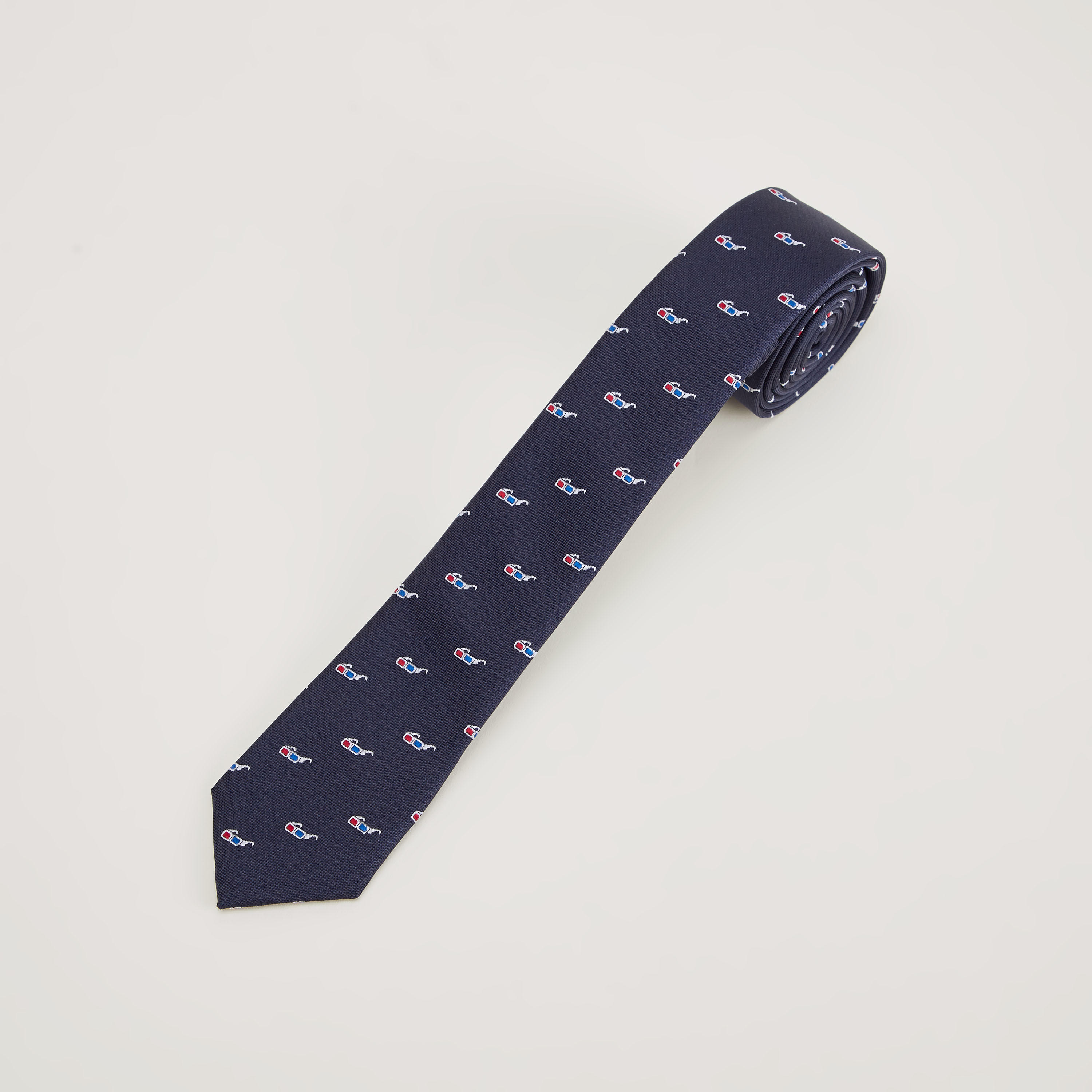 Sunglasses Embroidered Tie with Keeper Loop-men-tiesandcufflinks-pocketsquares-image-1