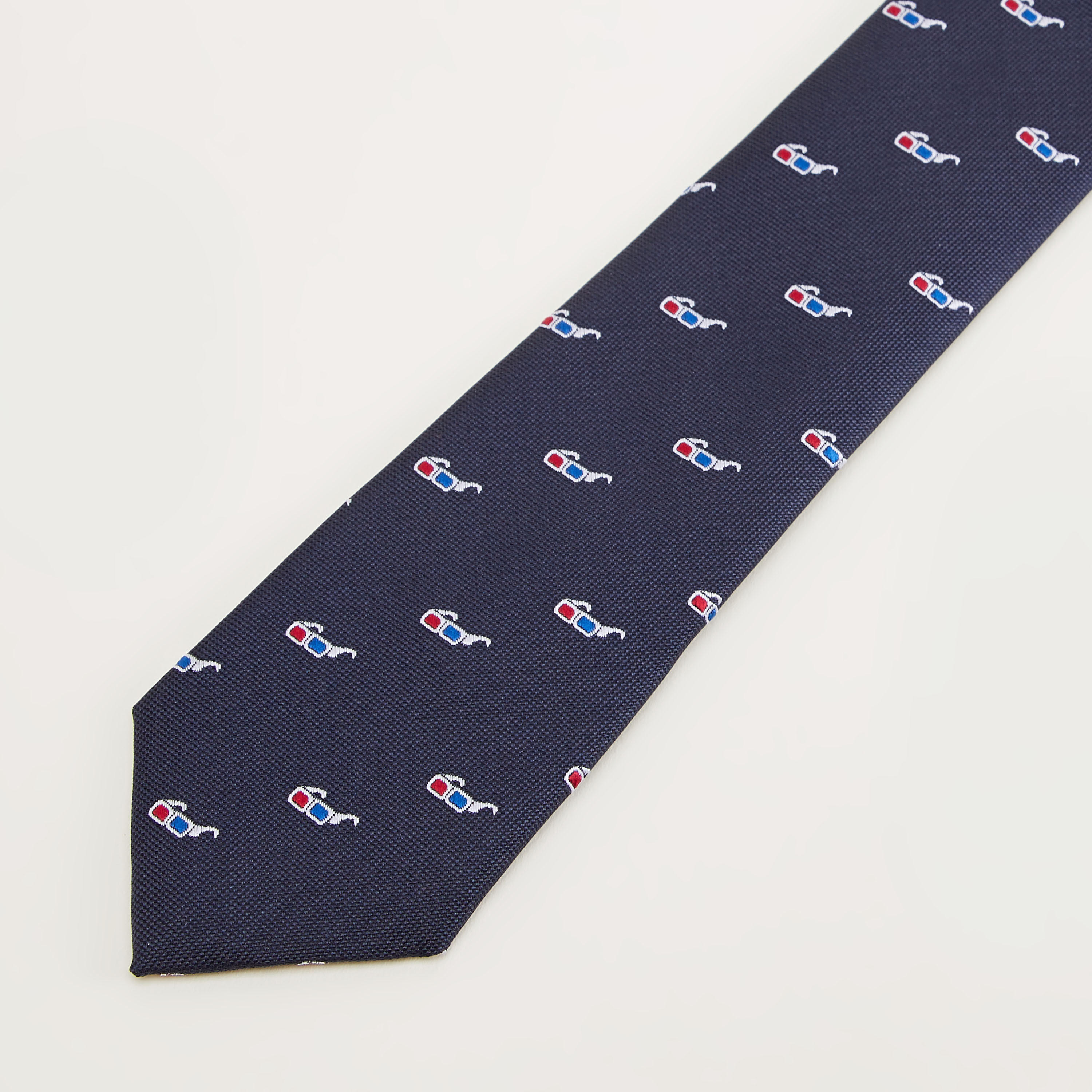 Sunglasses Embroidered Tie with Keeper Loop-men-tiesandcufflinks-pocketsquares-image-3