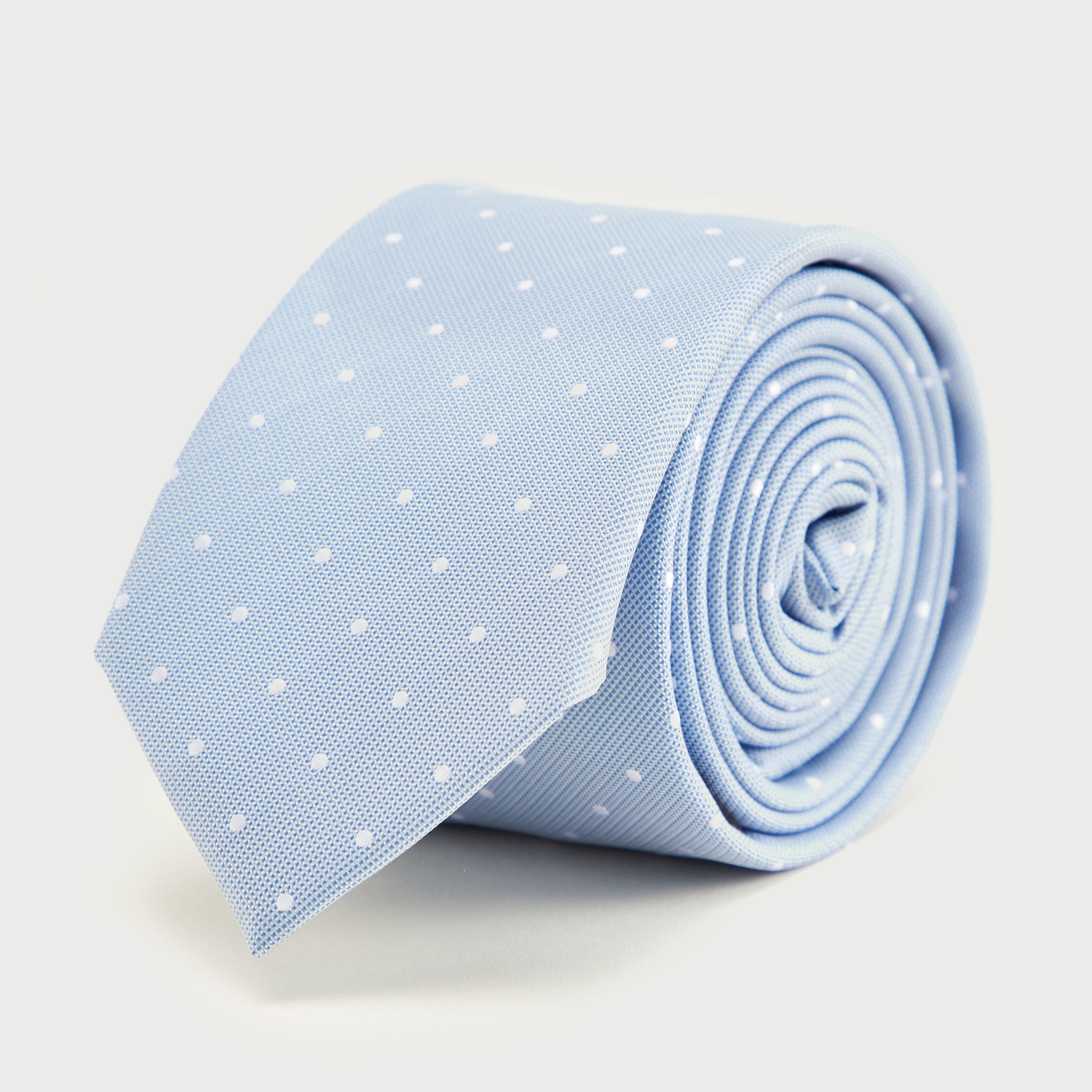 Polka Dotted Tie with Keeper Loop-men-tiesandcufflinks-pocketsquares-image-2