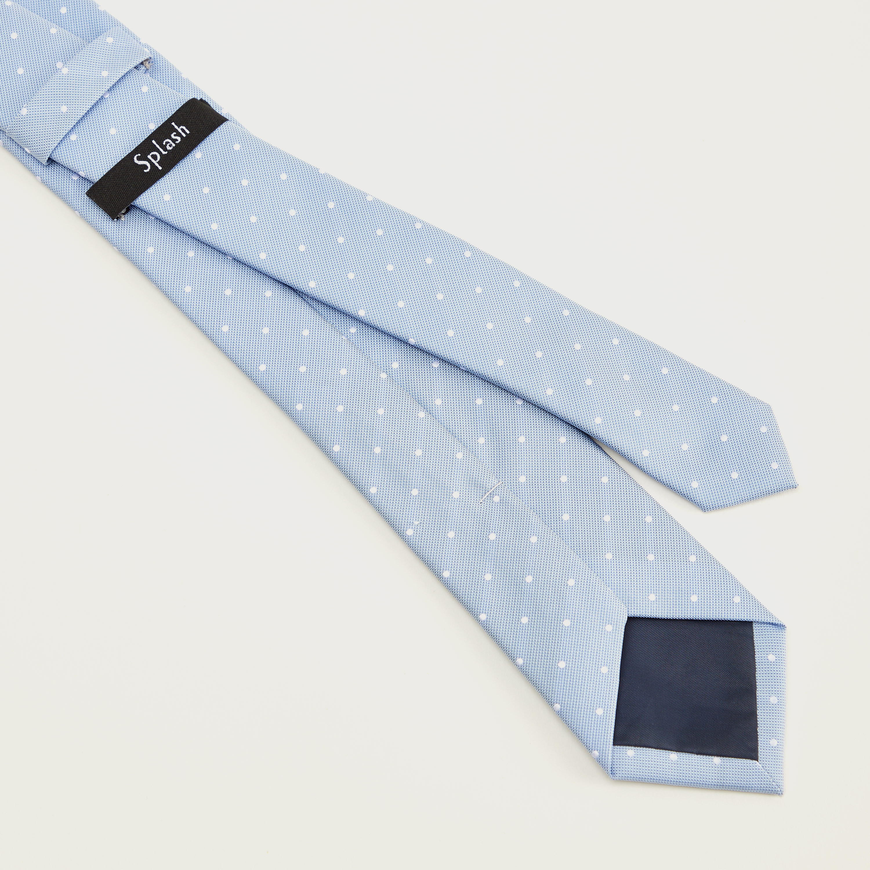 Polka Dotted Tie with Keeper Loop-men-tiesandcufflinks-pocketsquares-image-4