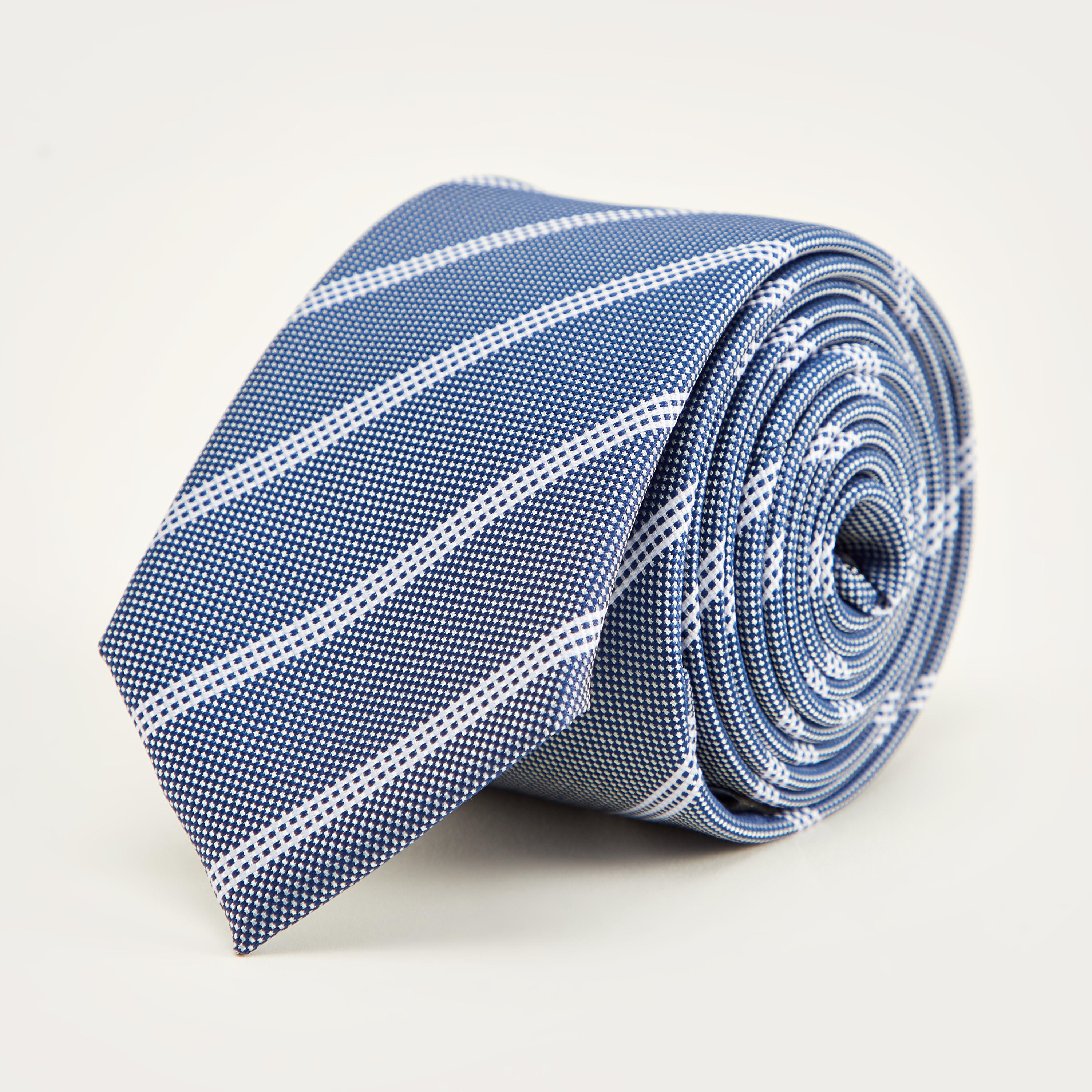 Diagonal Striped Tie with Keeper Loop-men-tiesandcufflinks-pocketsquares-image-2